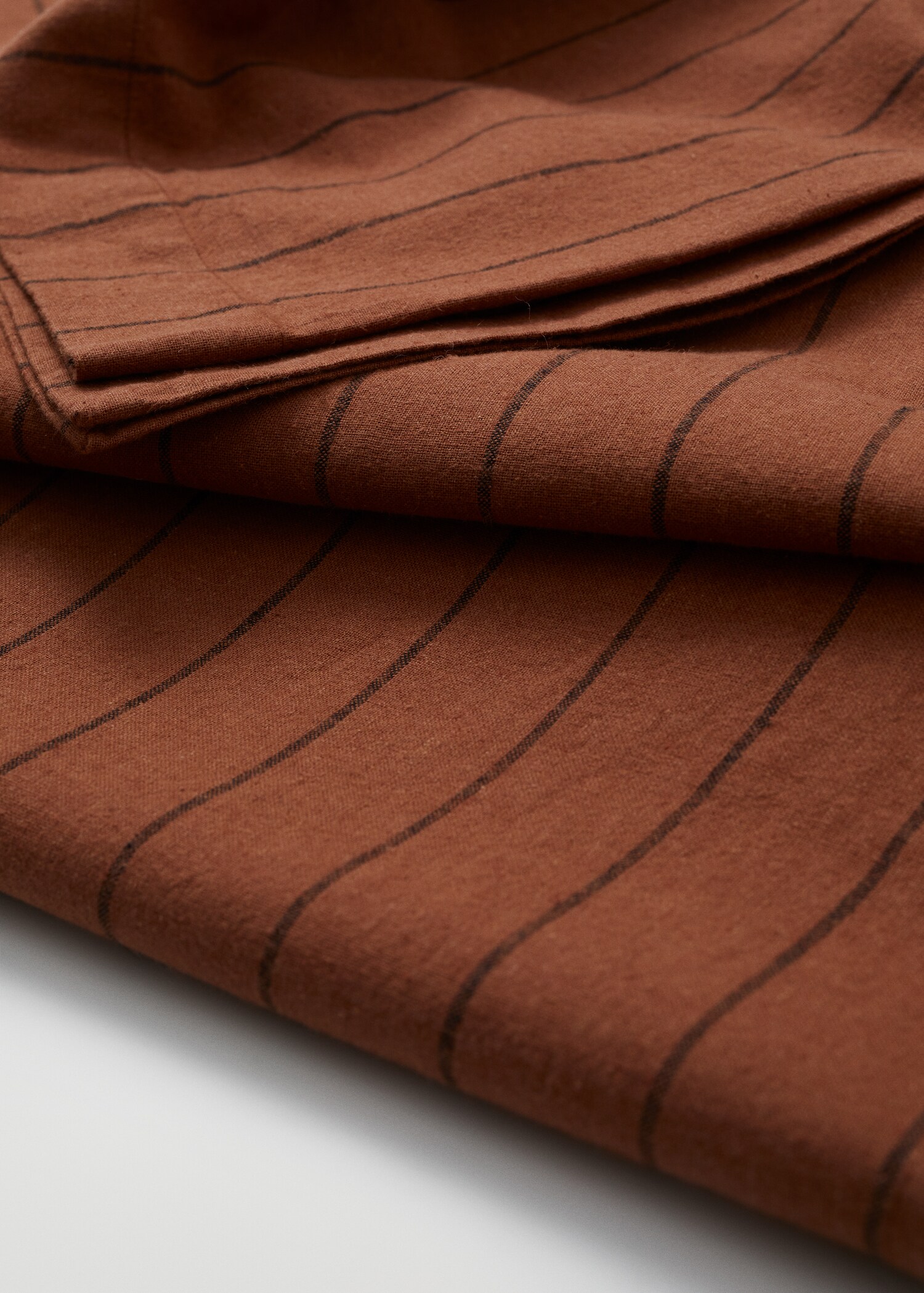 100% linen striped tablecloth 170x250cm - Medium plane