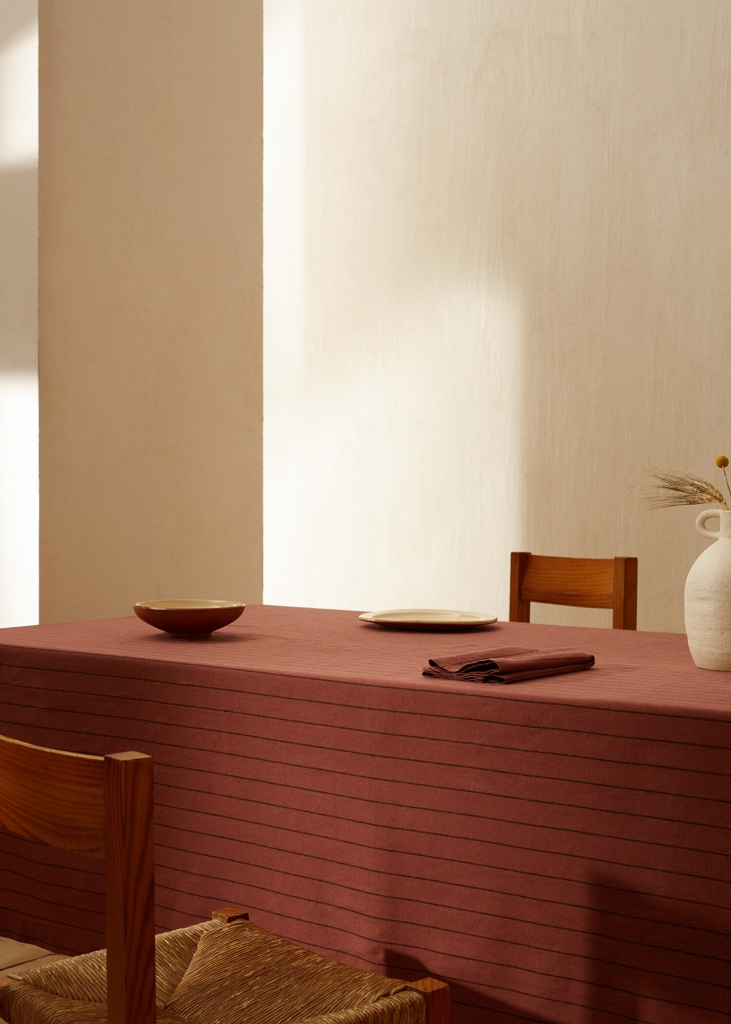 100% linen striped tablecloth 170x250cm - Details of the article 8