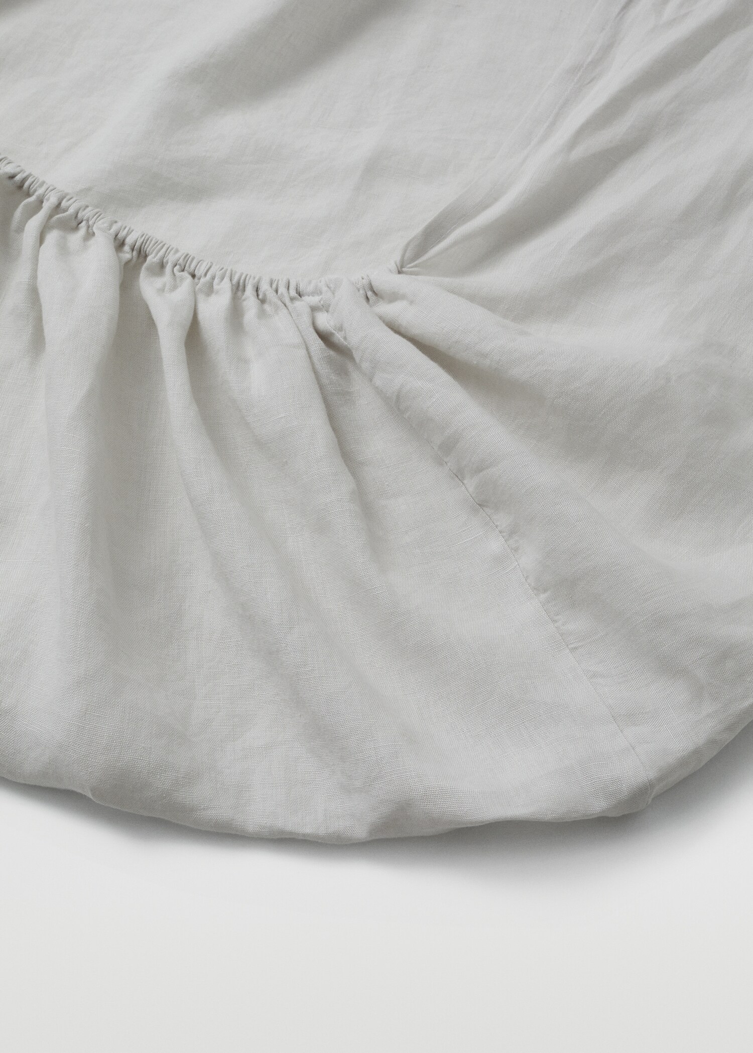 100% linen fitted sheet 140X200x30cm - Medium plane