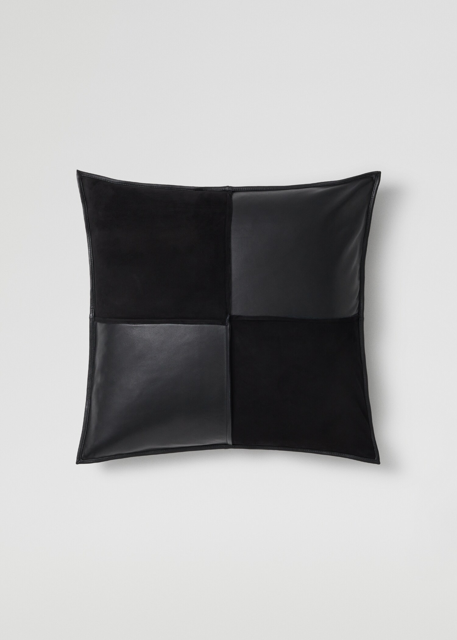 Funda de cojín piel combinada 60x60cm - Artículo sin modelo