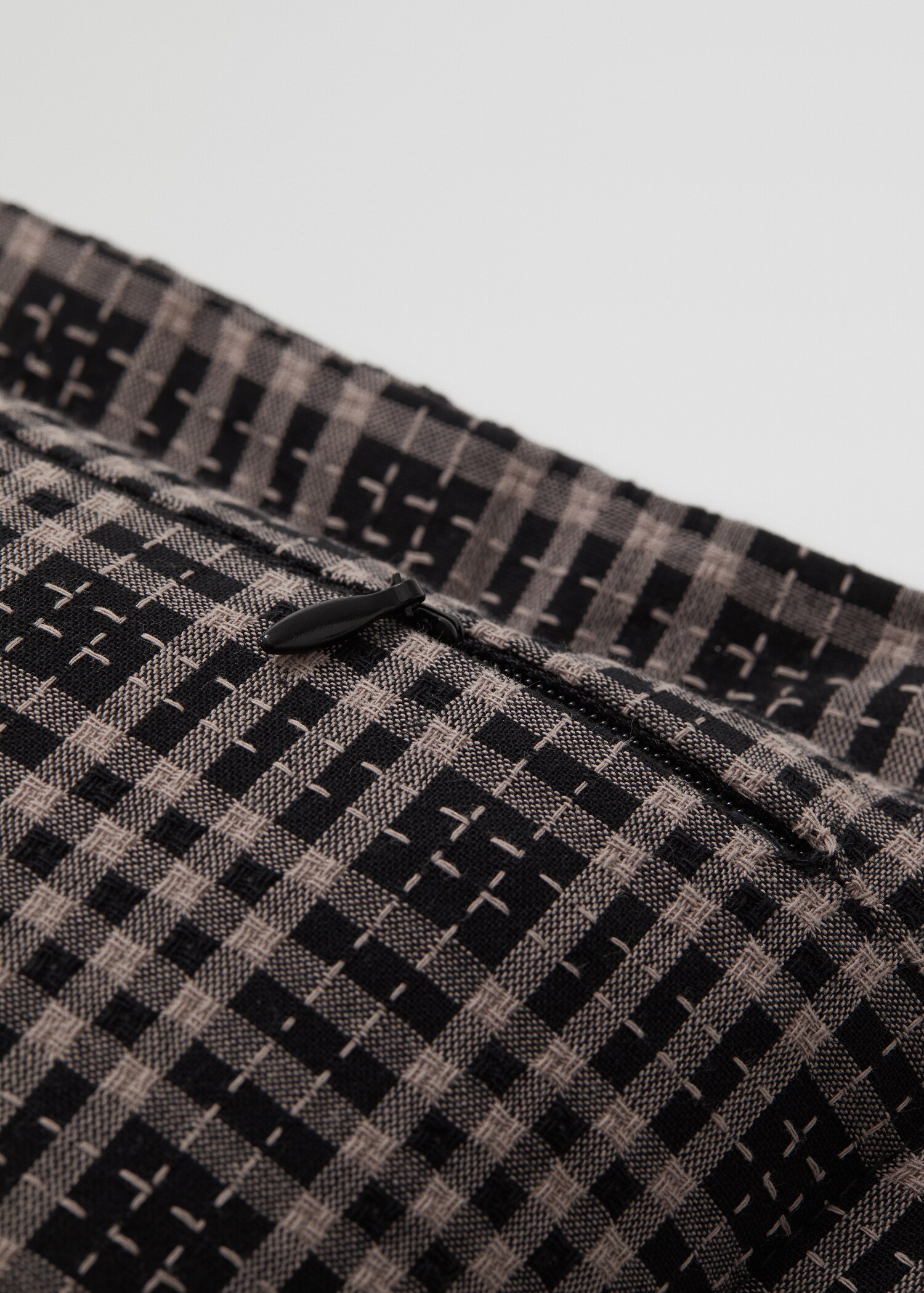 Checked 100% cotton cushion case 30x50cm - Details of the article 2