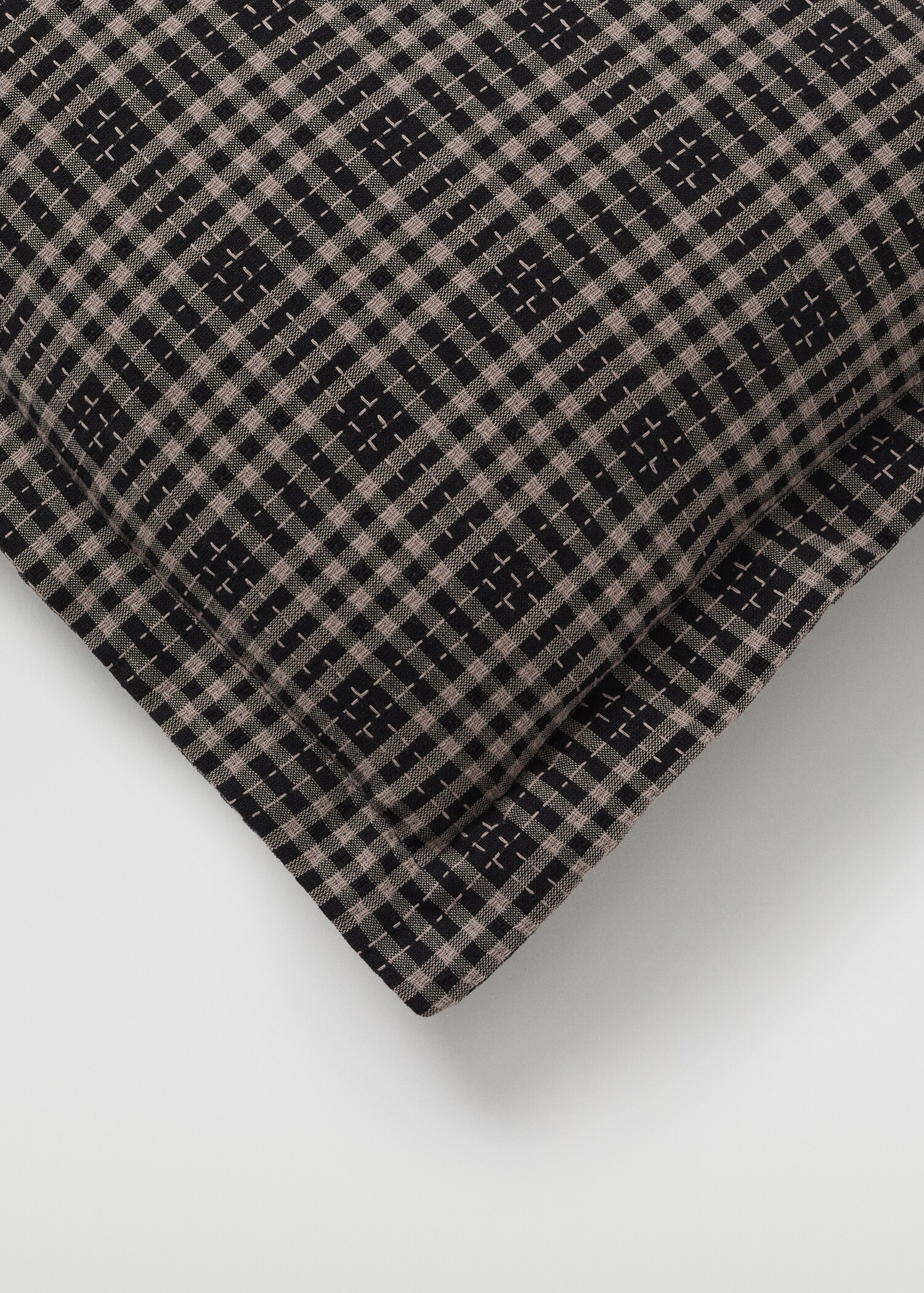 Checked 100% cotton cushion case 30x50cm - Details of the article 3