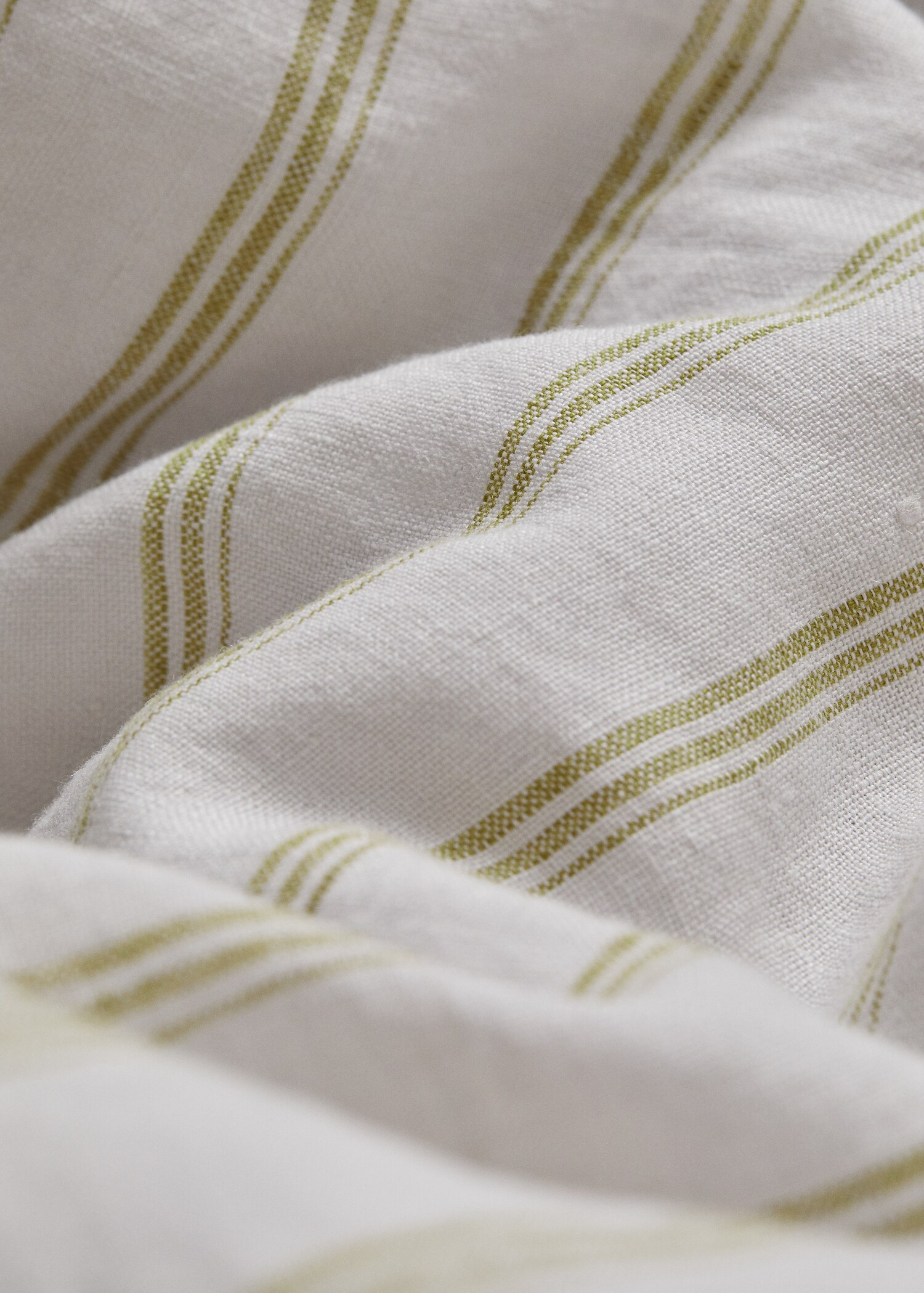 100% linen striped duvet cover 220x220cm - Details of the article 2
