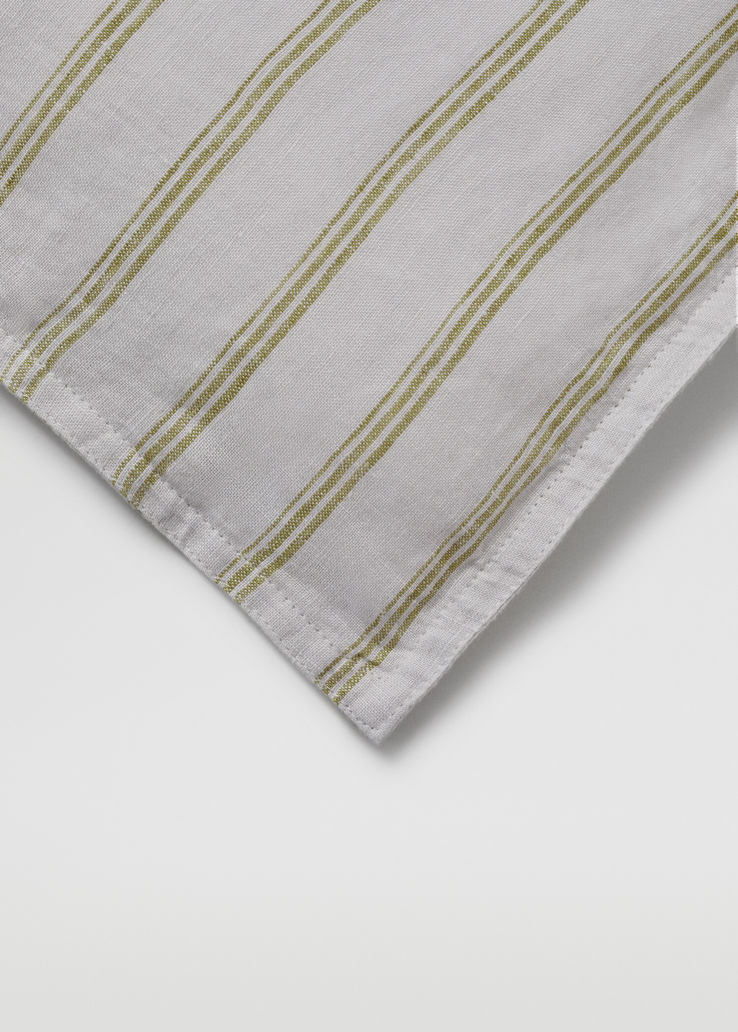 100% linen striped duvet cover 220x220cm - Details of the article 4