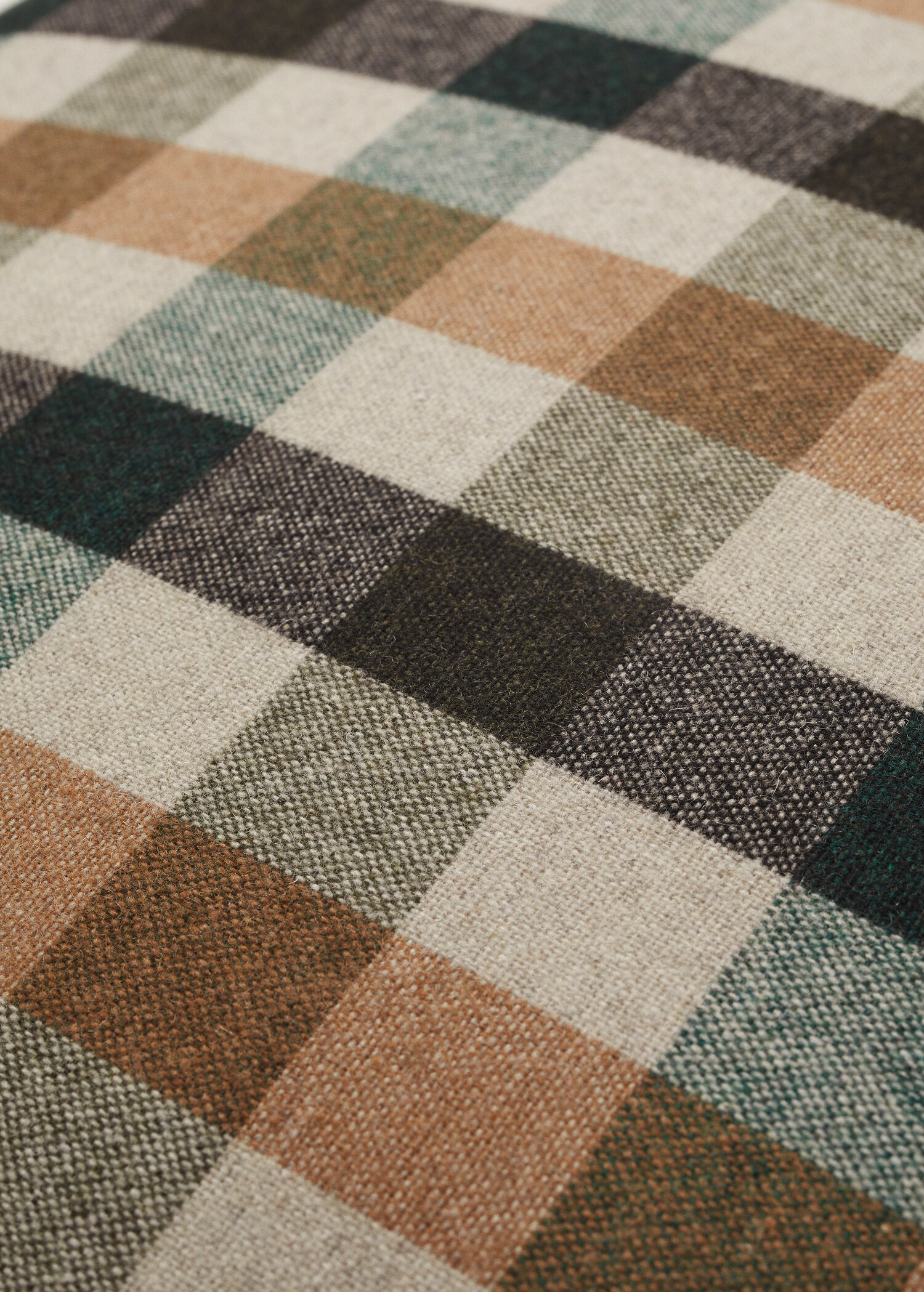 Checked wool cushion cover 50X50cm - Details of the article 2