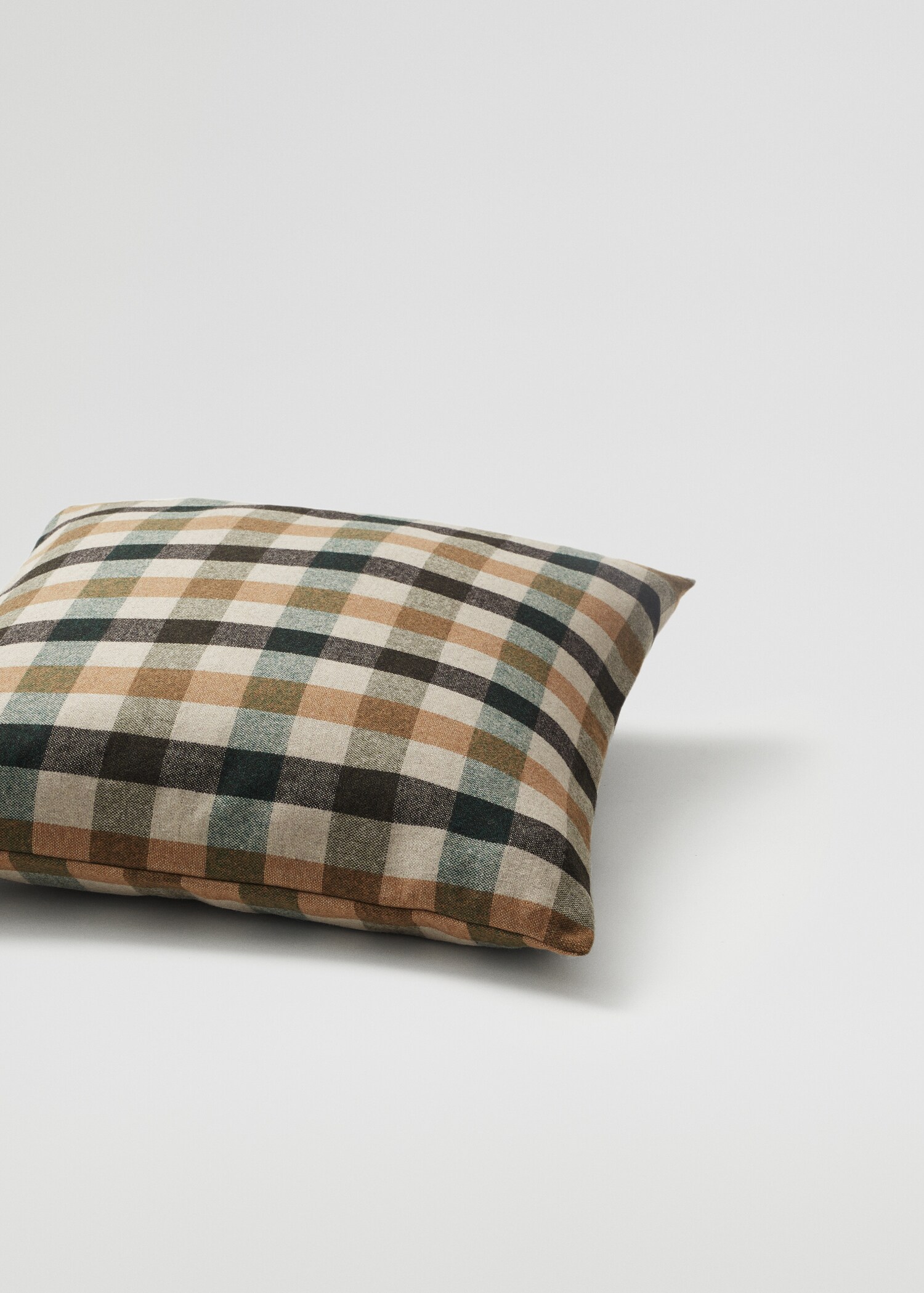 Checked wool cushion cover 50X50cm - Details of the article 3