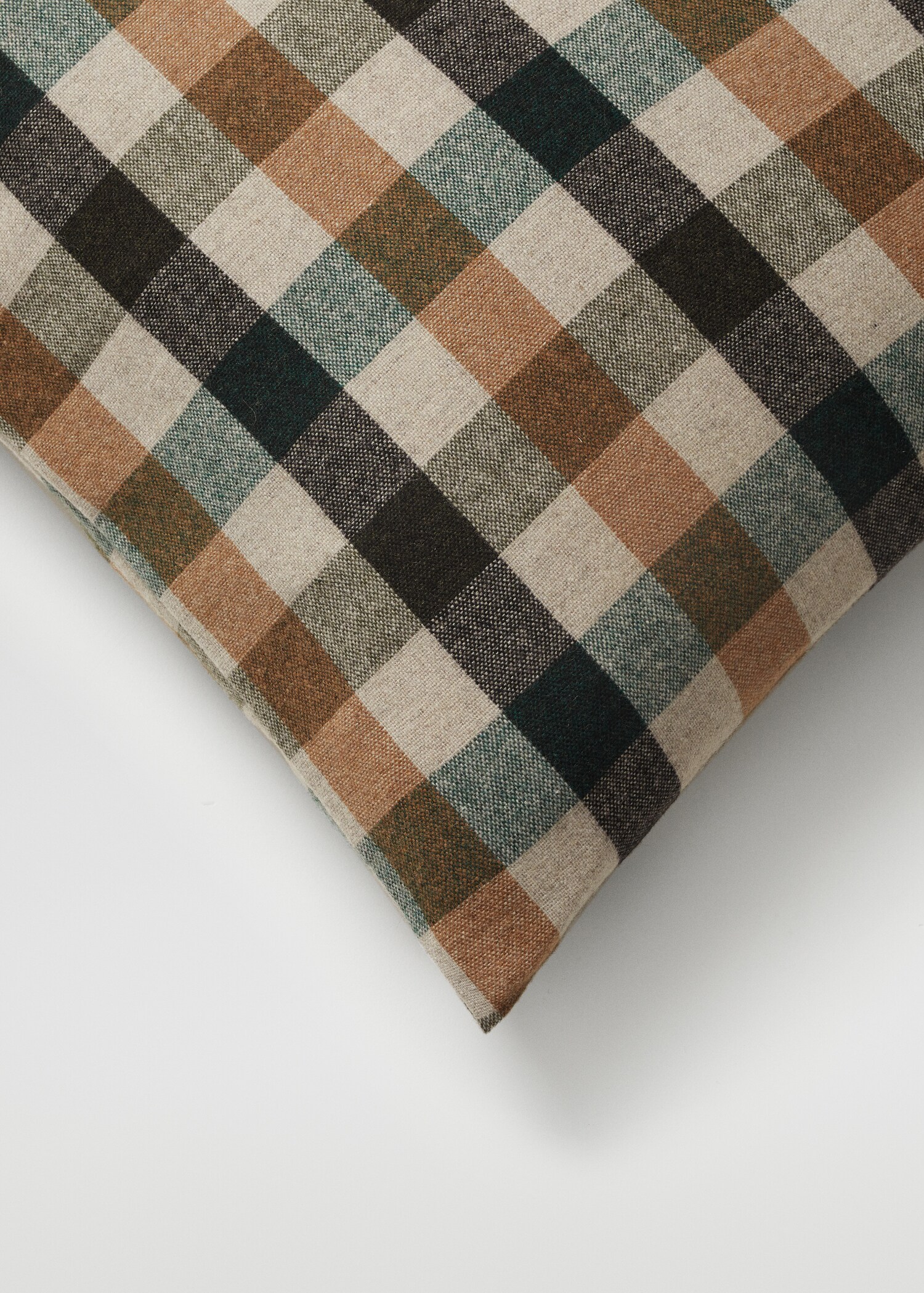 Checked wool cushion cover 50X50cm - Details of the article 4