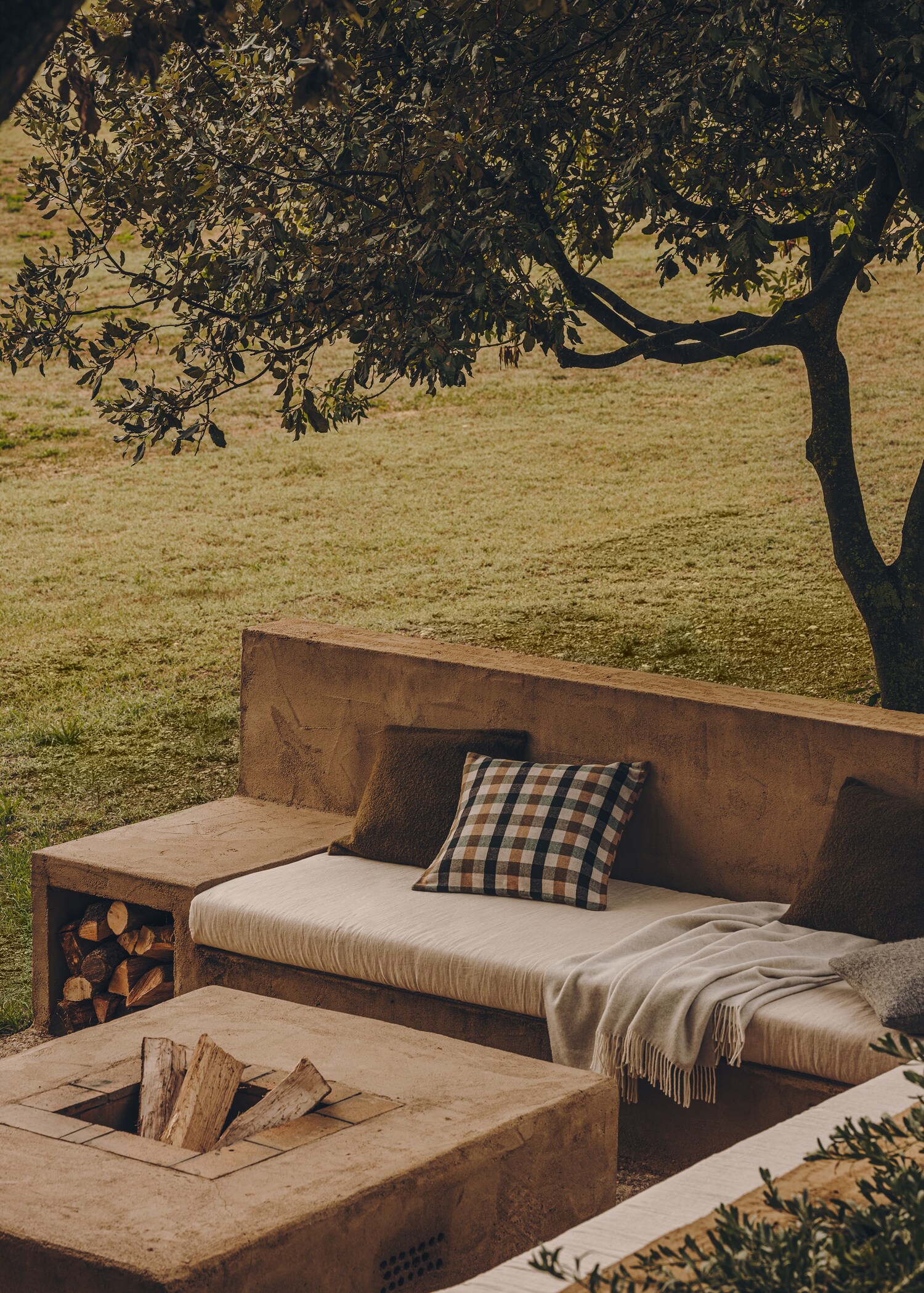 Checked wool cushion cover 50X50cm - Details of the article 7