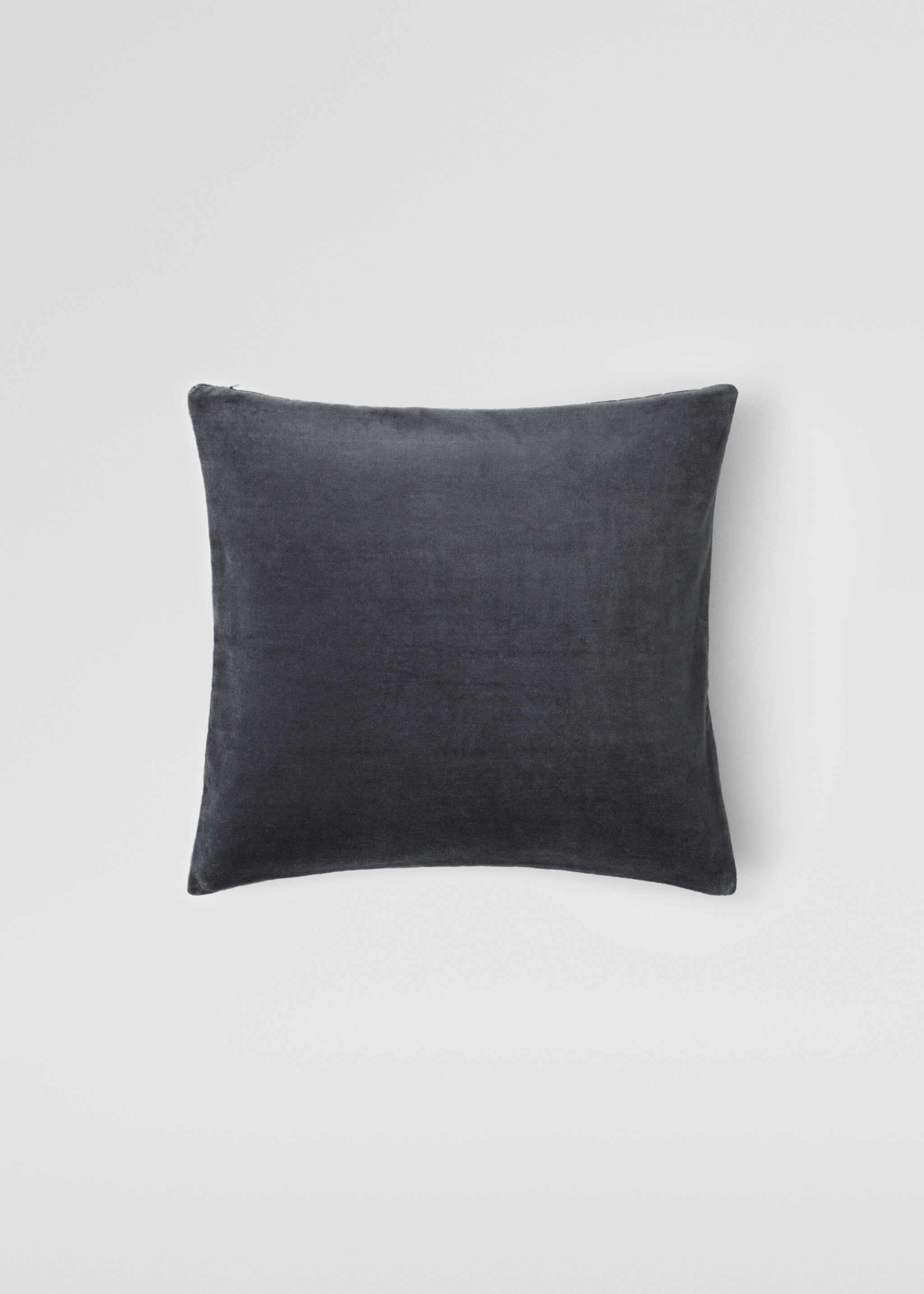 100% cotton velour cushion case 50X50cm - Reverse of the article, Dark Navy. Ref: 37118259-00.