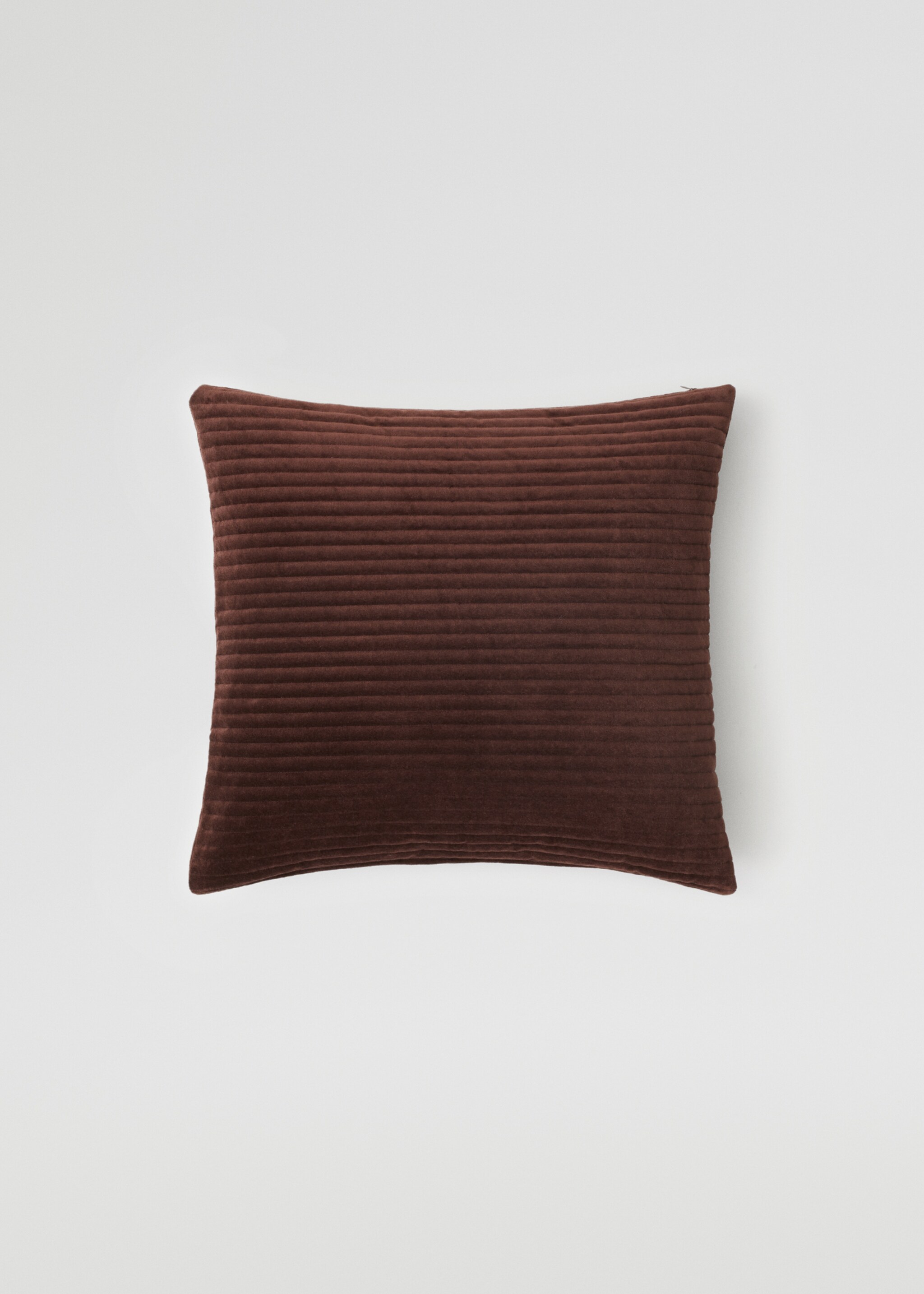 100% cotton velour cushion case 50X50cm - Article without model, Purple. Ref: 37118259-00.