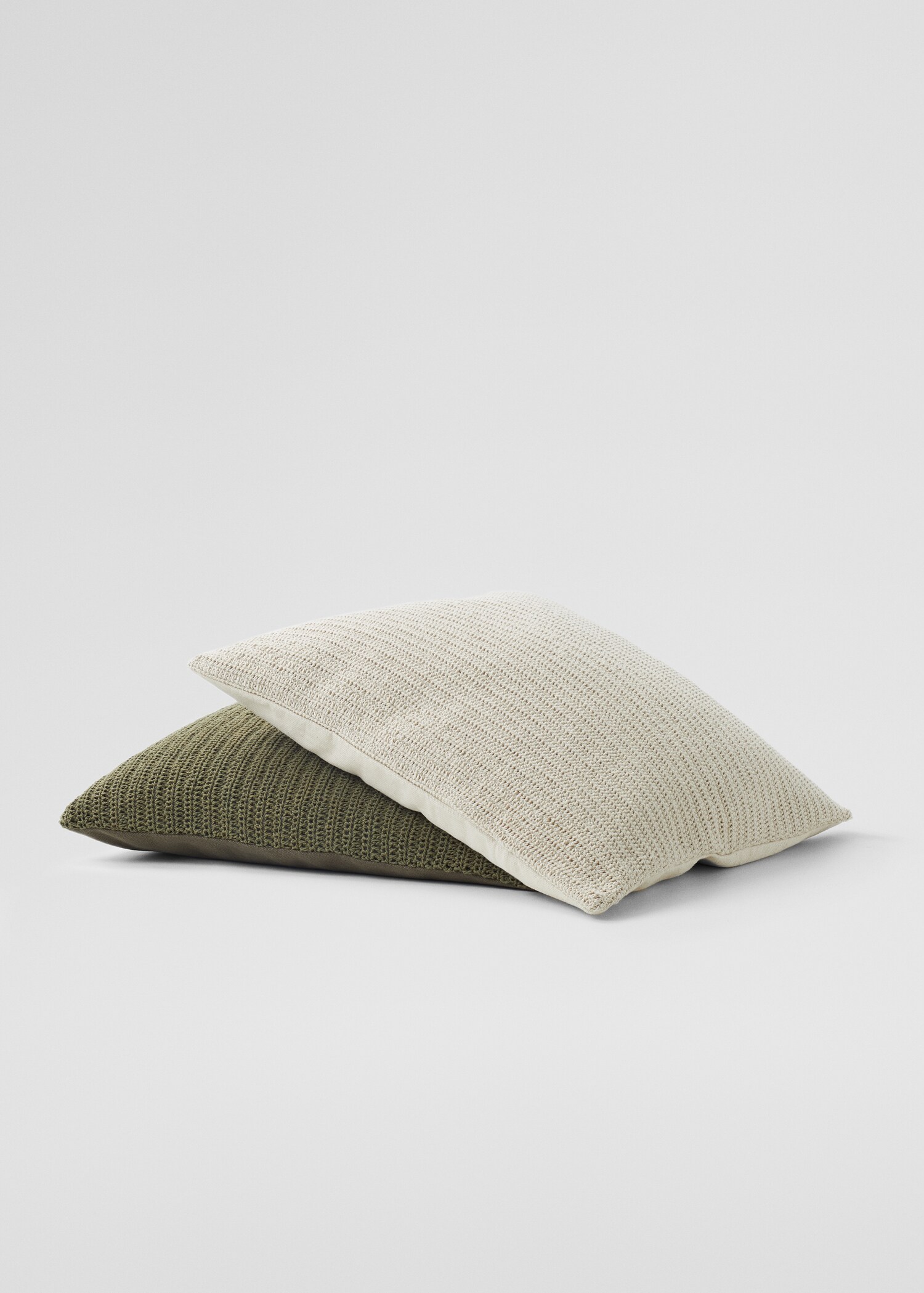 Textured cotton cushion case 60X60cm - Medium plane