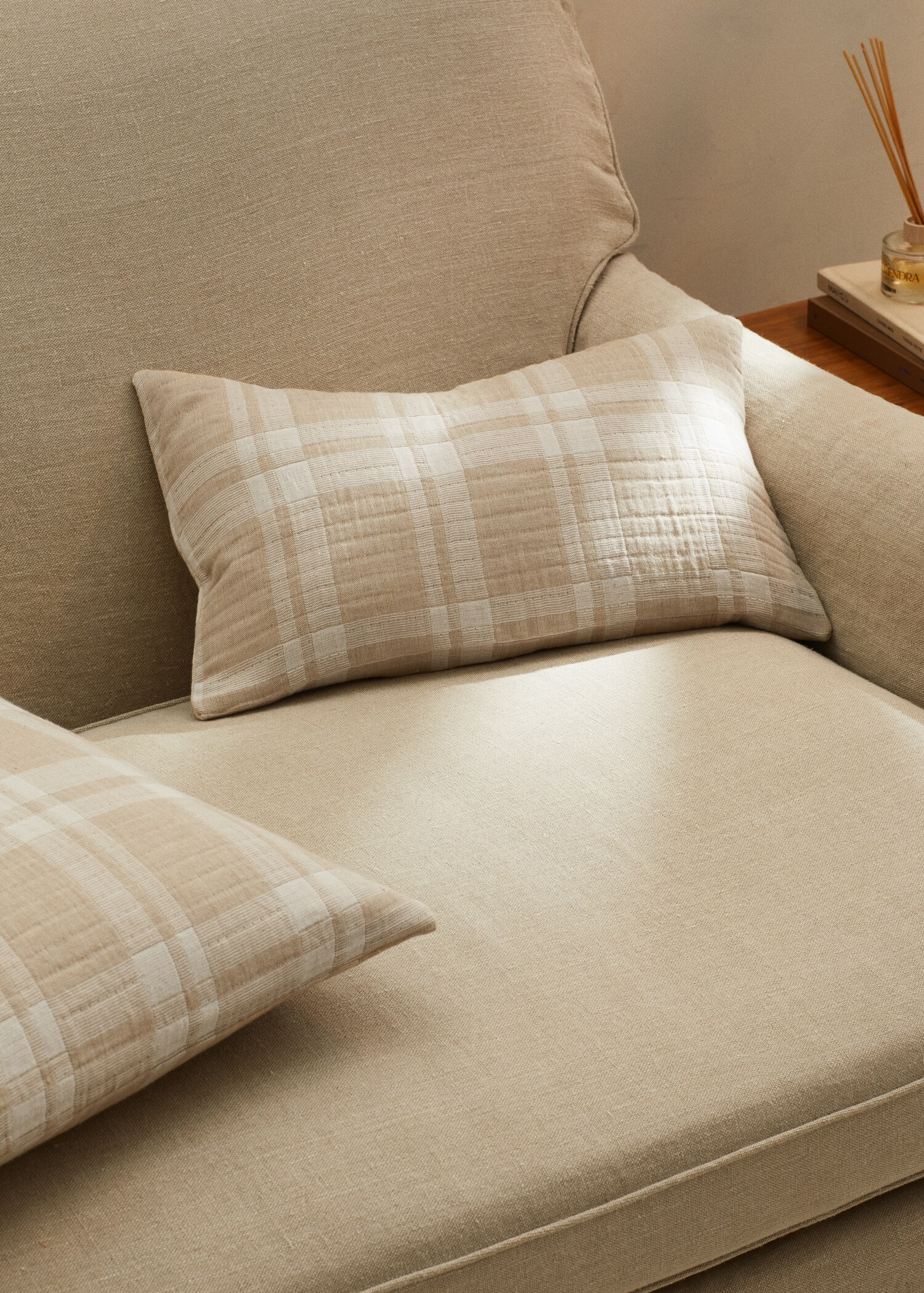 Housse de coussin 100 % coton carreaux 30x50 cm - Détail de l'article 8
