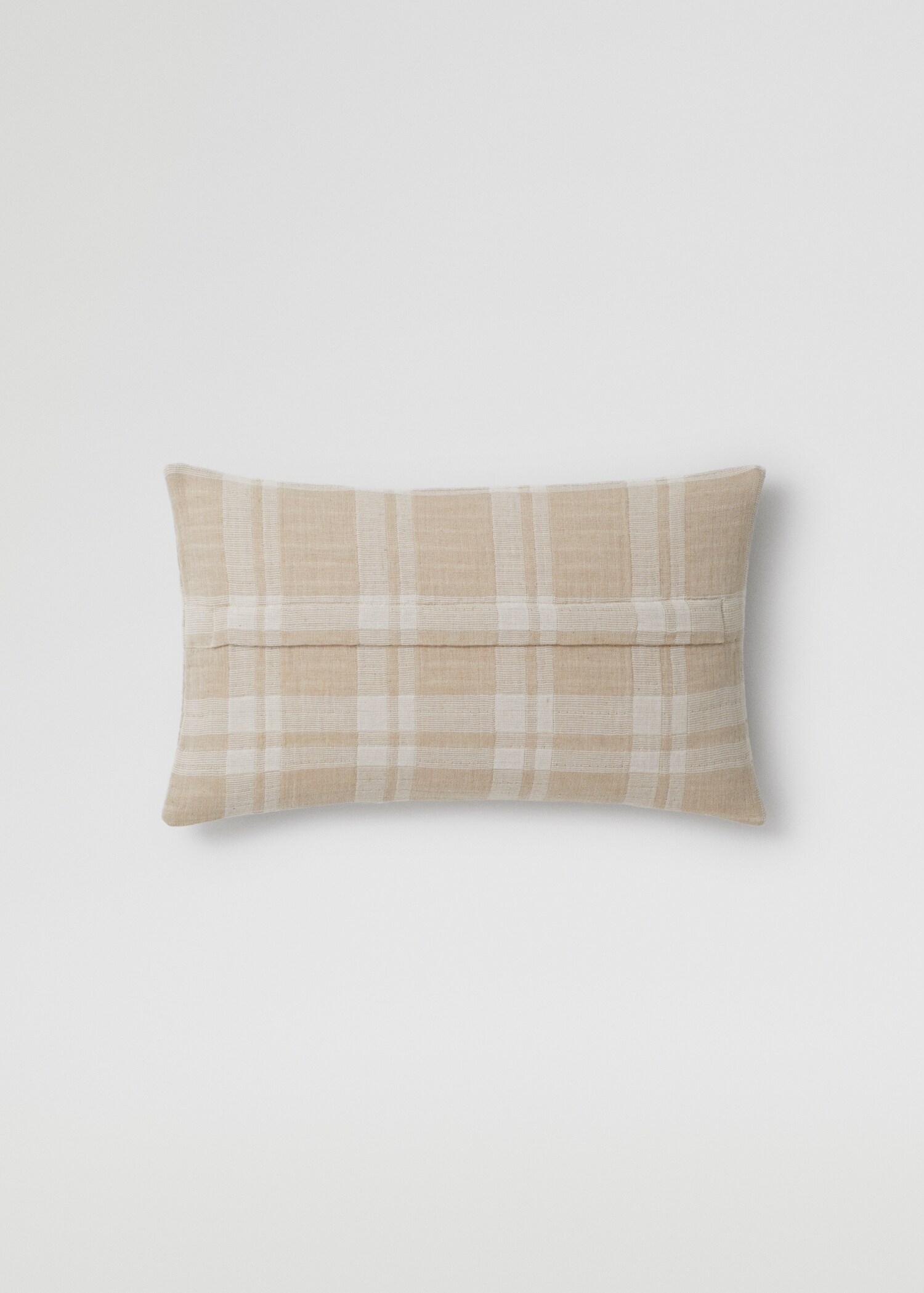 Housse de coussin 100 % coton carreaux 30x50 cm - Verso de l’article