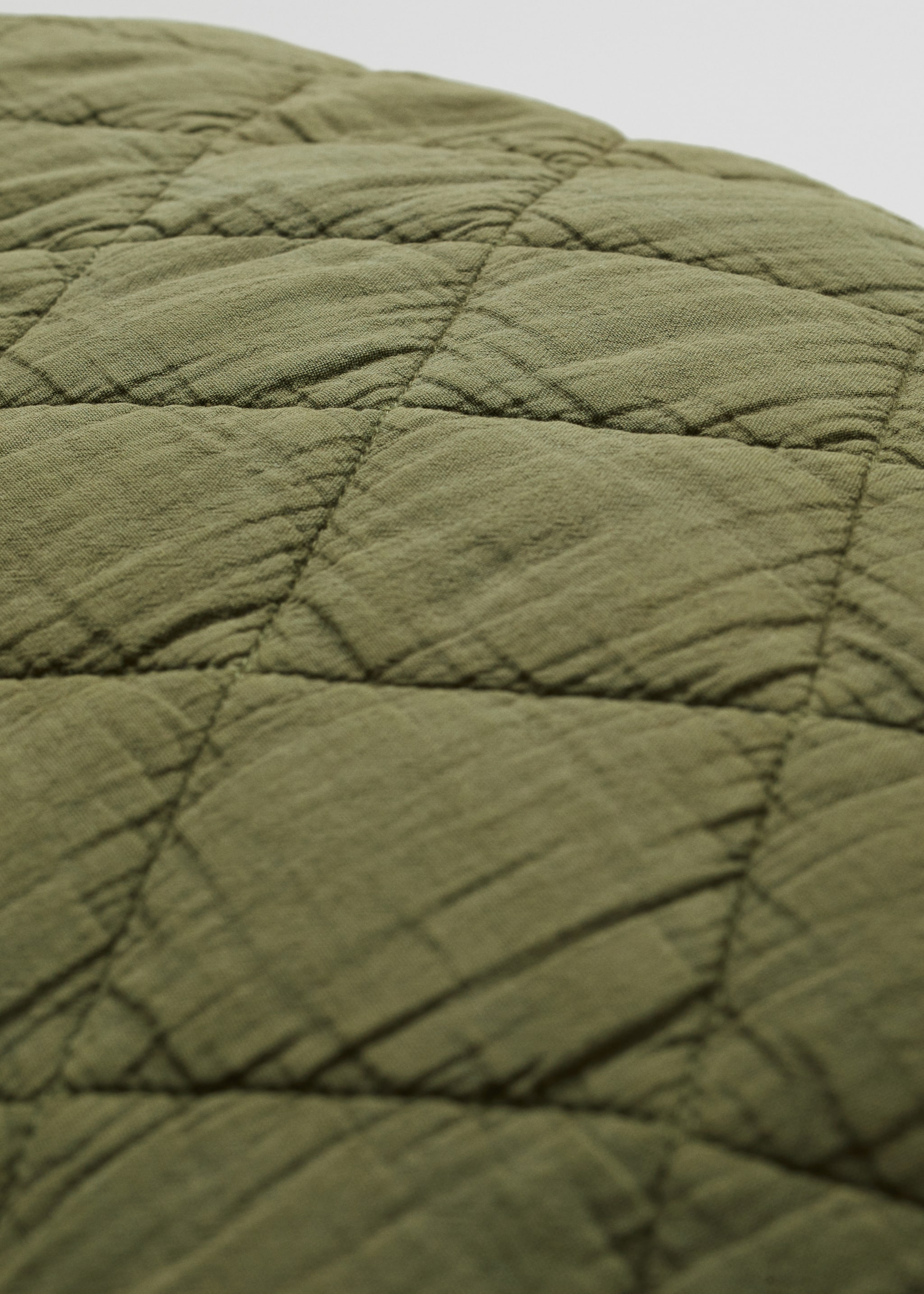Padded cushion cover 40x60cm - Details of the article 4, Khaki. Ref: 37144766-00.