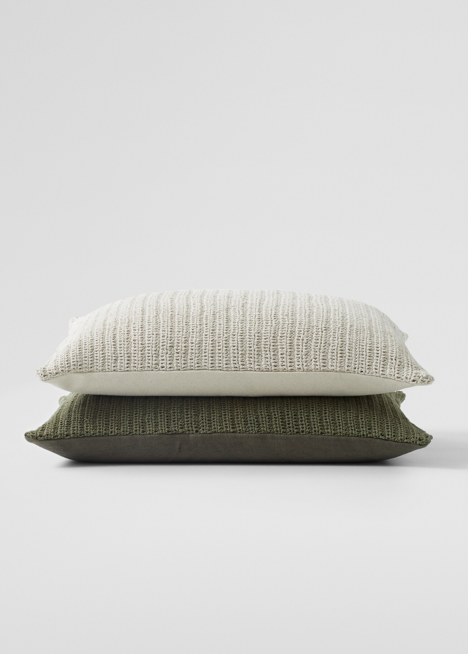 Textured cotton cushion case 40x60cm - Medium plane