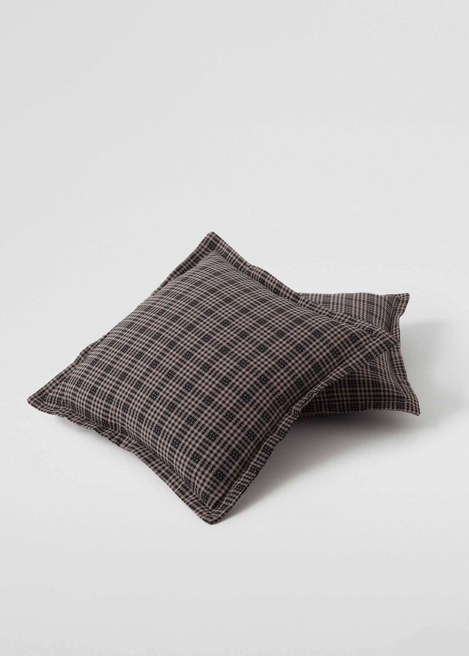 Check 100% cotton cushion case 50X50cm - Medium plane