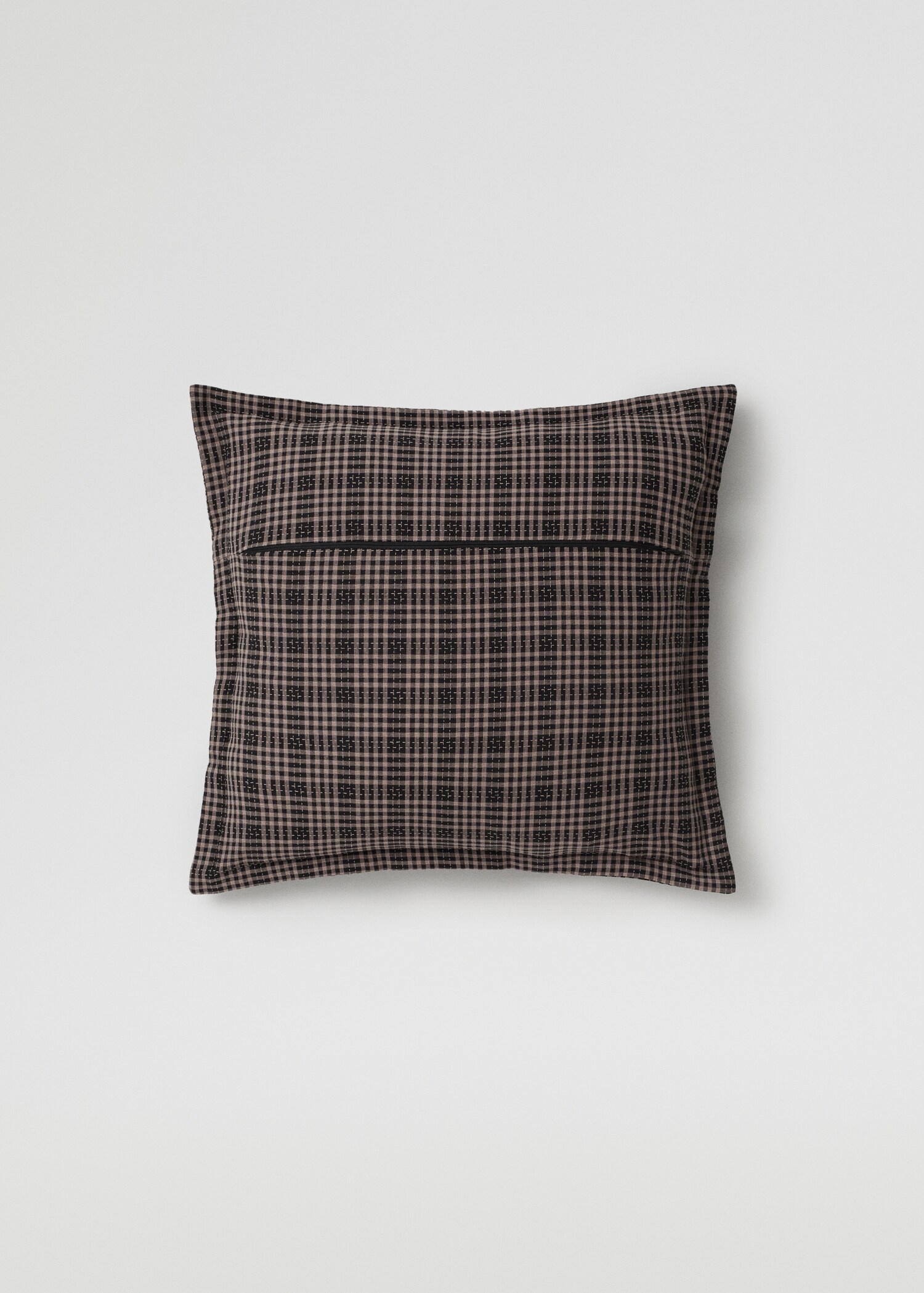 Check 100% cotton cushion case 50X50cm - Reverse of the article