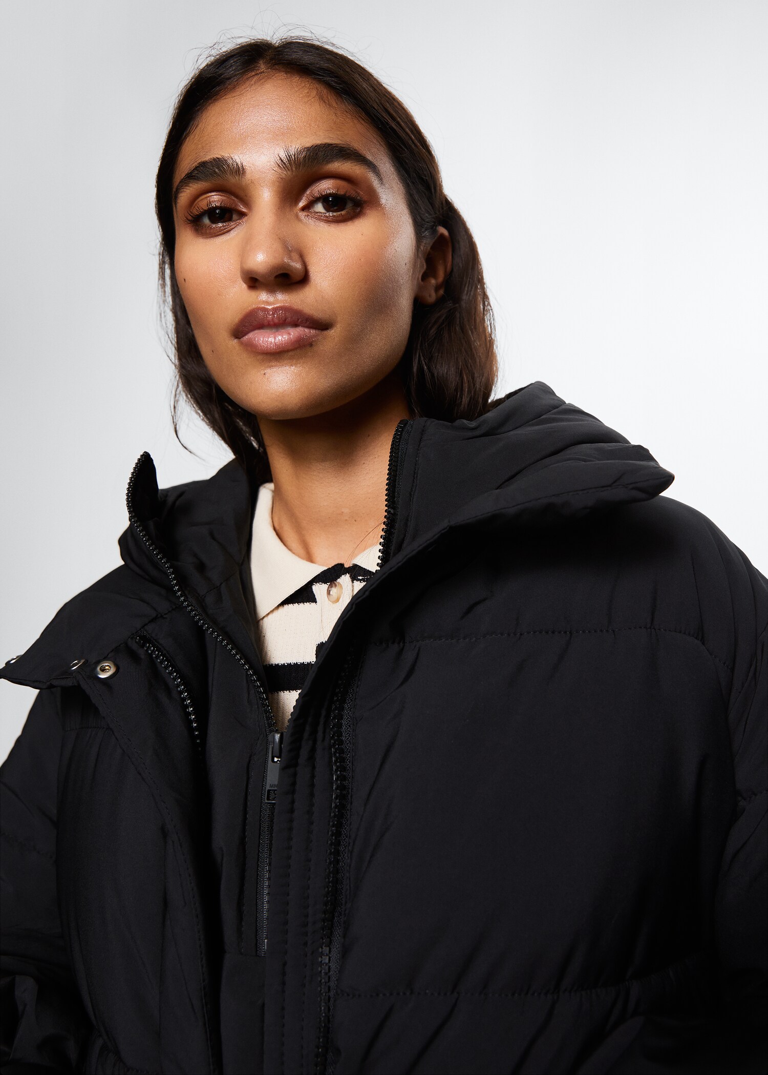 Oversize quilted coat - Details of the article 2