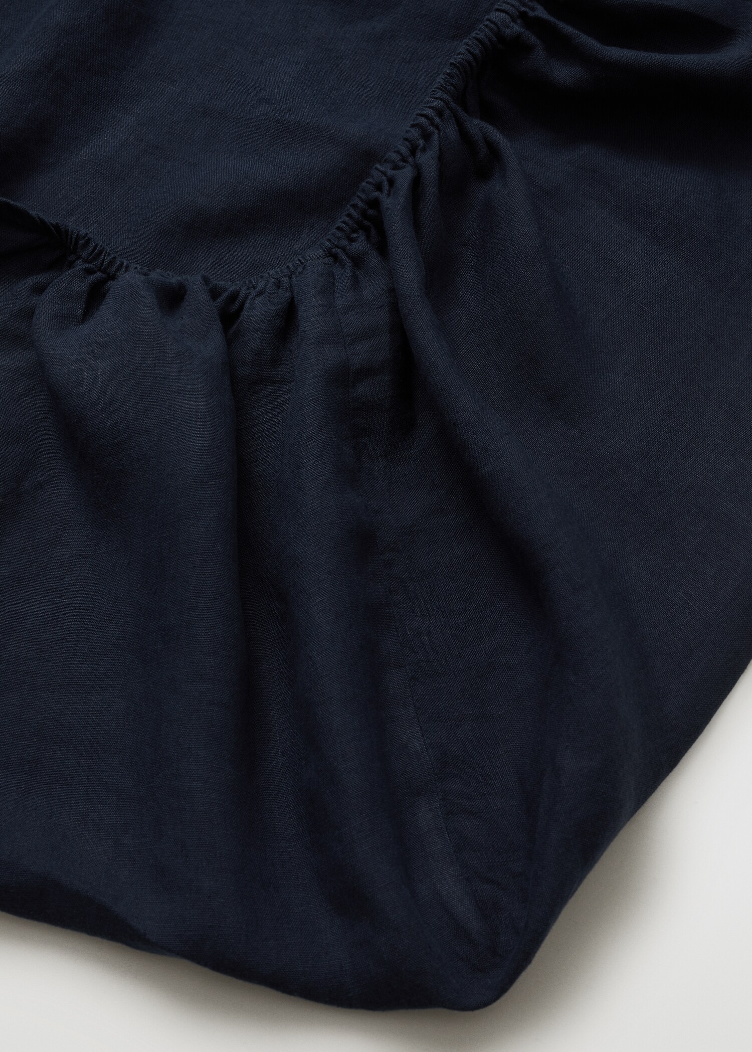 100% linen fitted sheet 90x200x30cm - Medium plane