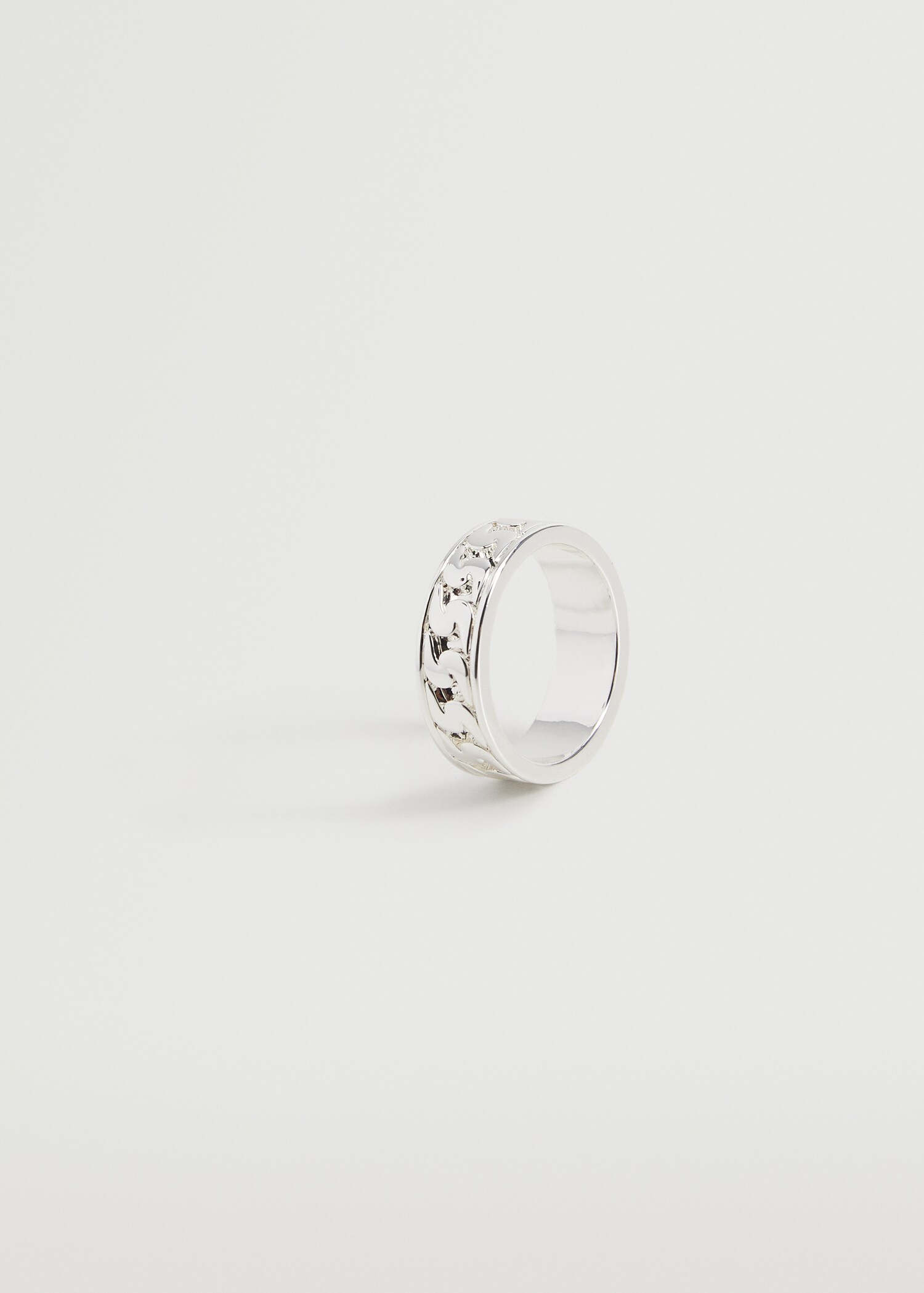 Anillo bañado plata - Plano medio