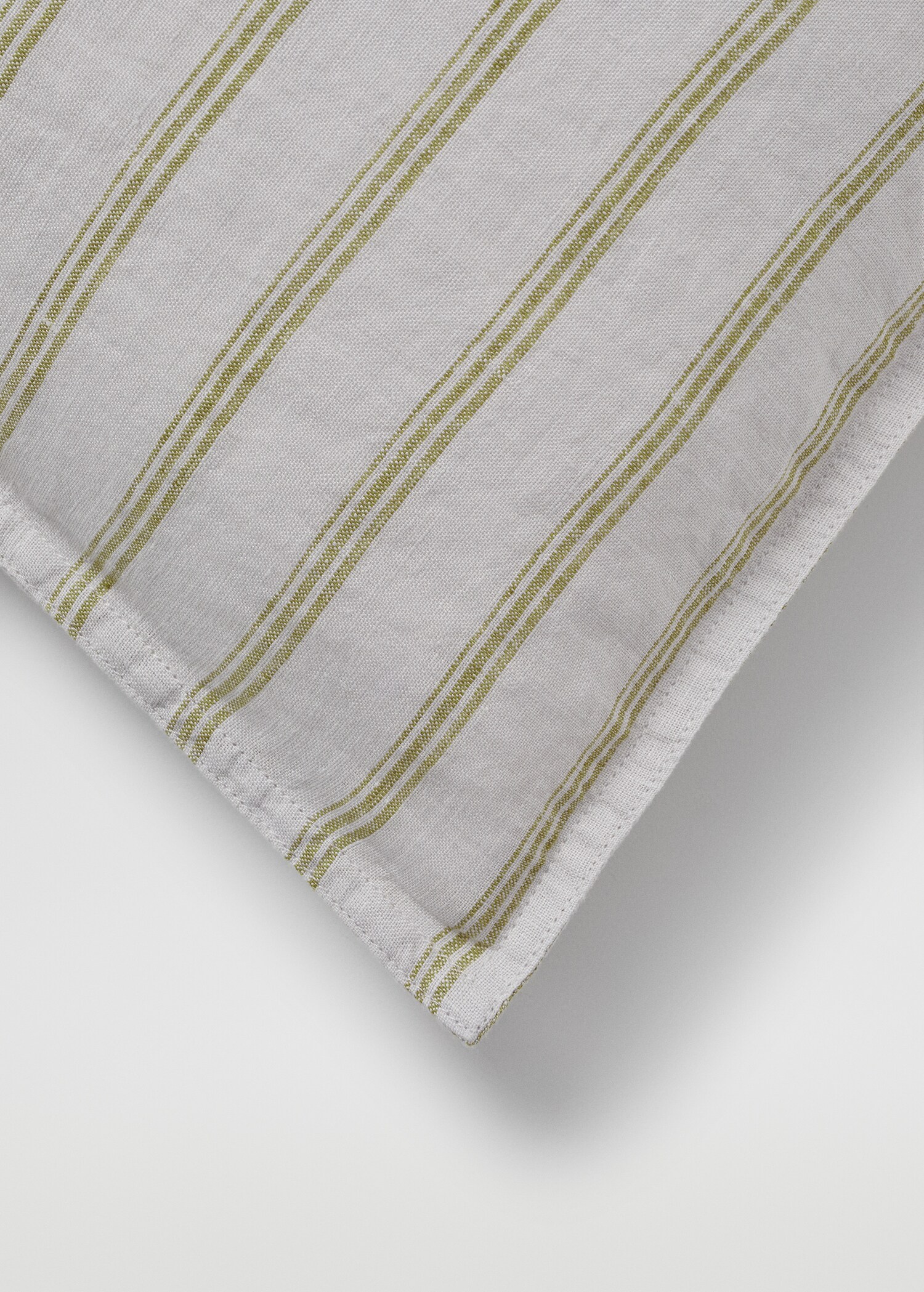 100% linen striped cushion case 60X60cm (2 pack) - Medium plane