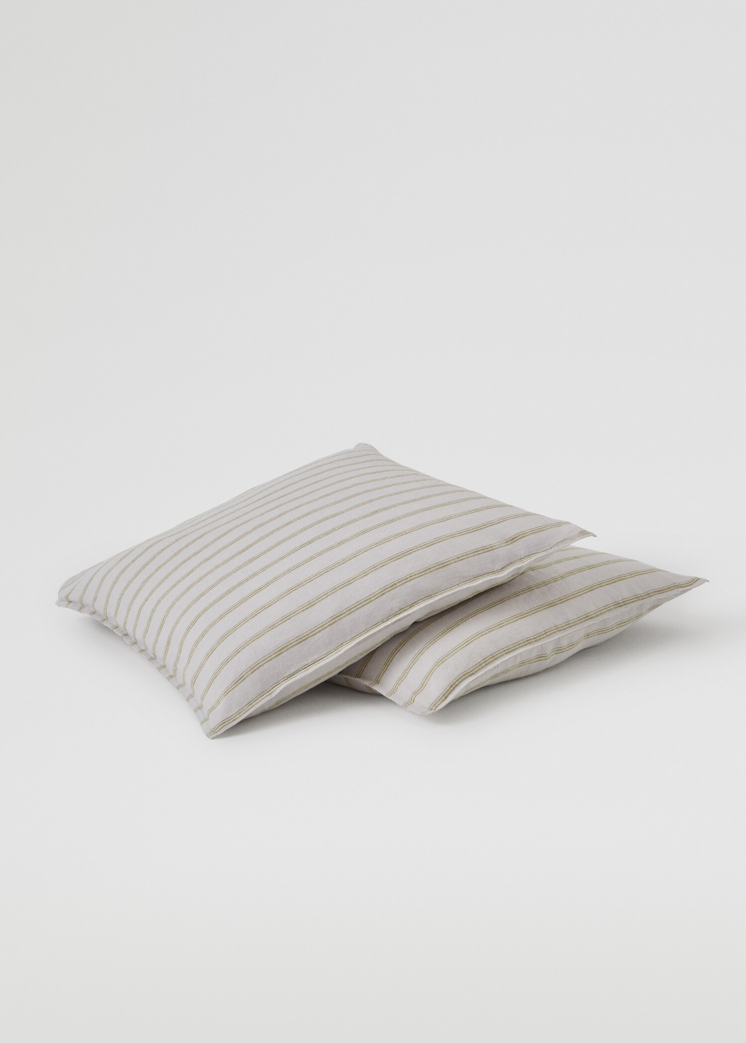 100% linen striped cushion case 60X60cm (2 pack) - Details of the article 4
