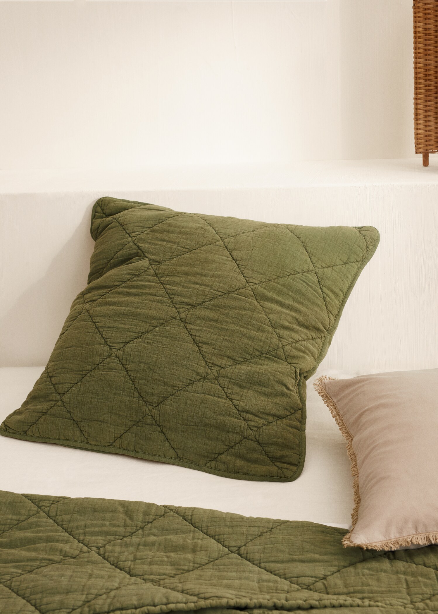 Housse de coussin coton matelassé 60x60cm  - Détail de l'article 8