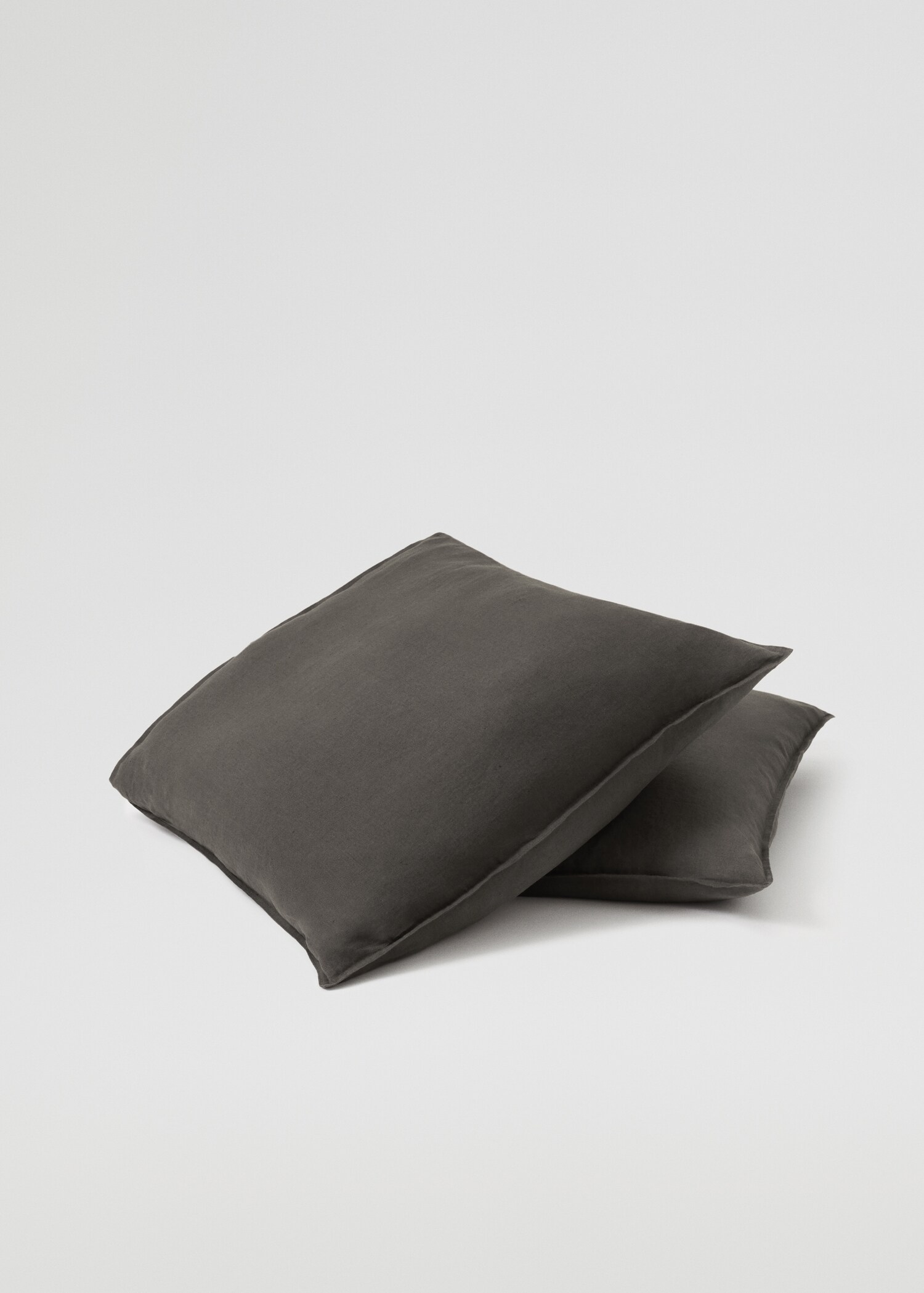 Kissenhüllen-Set aus 100 % Leinen 80 x 80 cm - Mittlere Ansicht