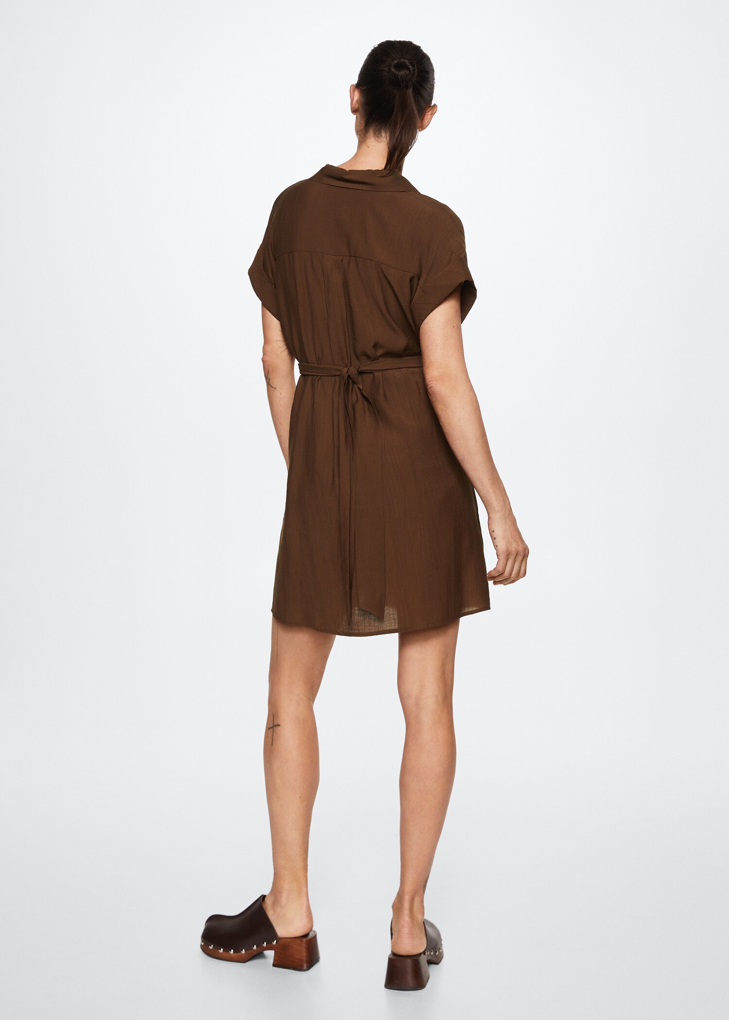 Vestido camisero lazo - Reverso del artículo