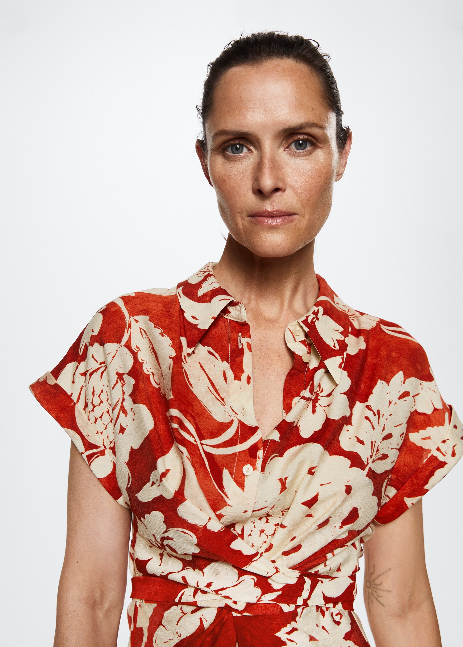 Floral shirt dress - Details of the article 2