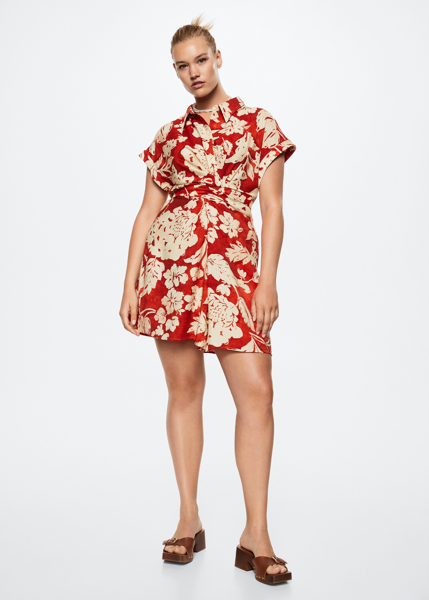 Floral shirt dress - Details of the article 4