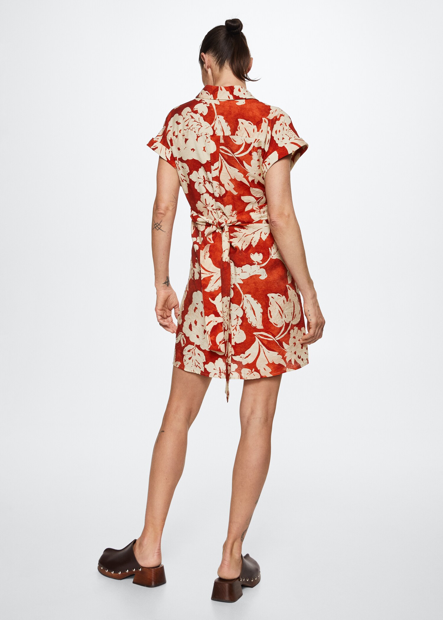 Floral shirt dress - Reverse of the article