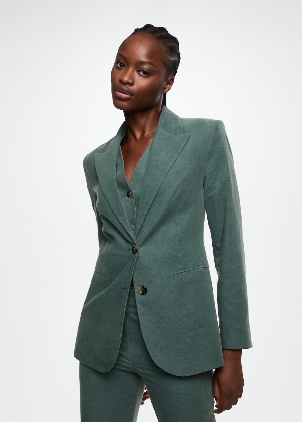 Veste velours verte femme mango deals