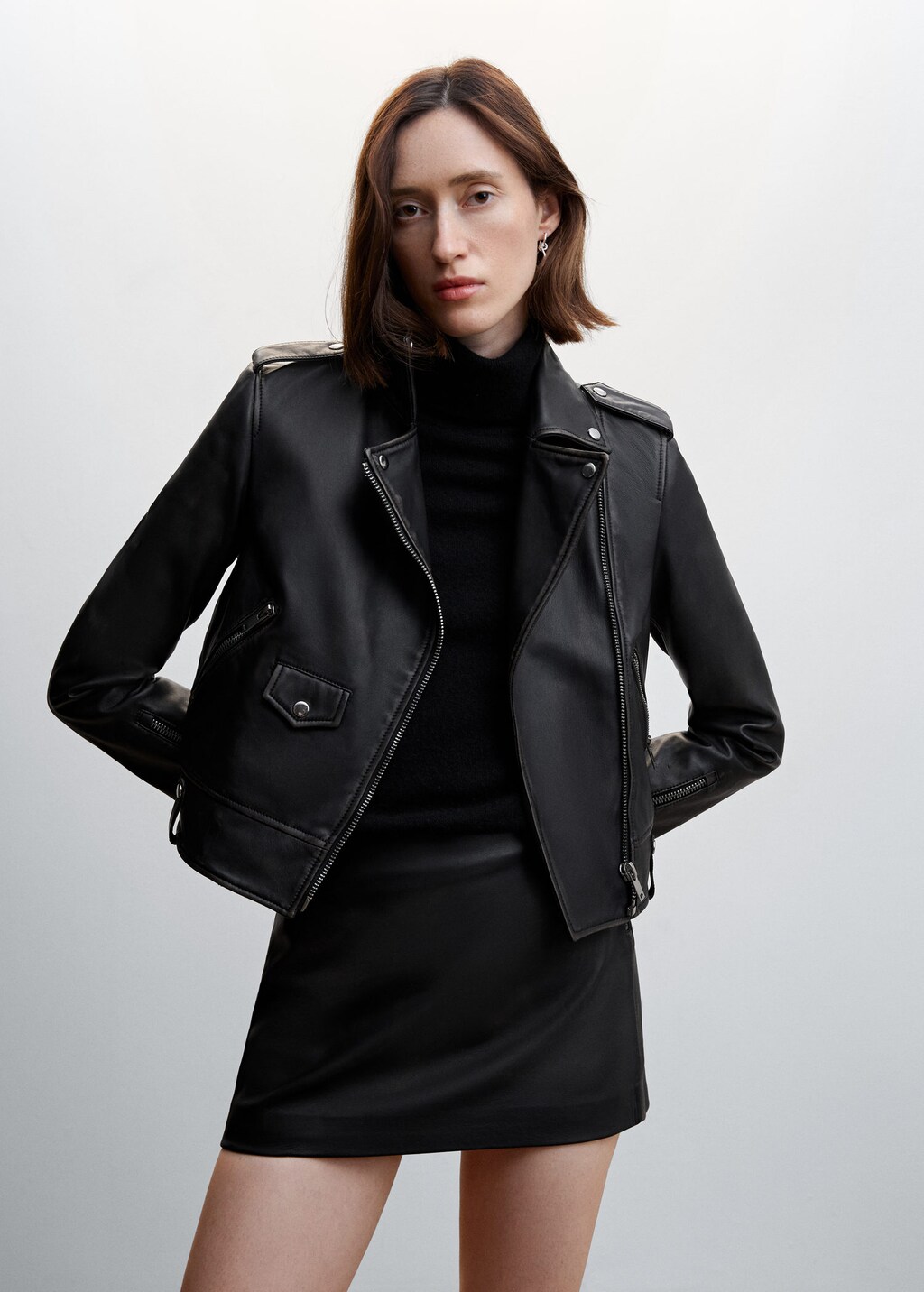 Mango outlet chaqueta piel deals