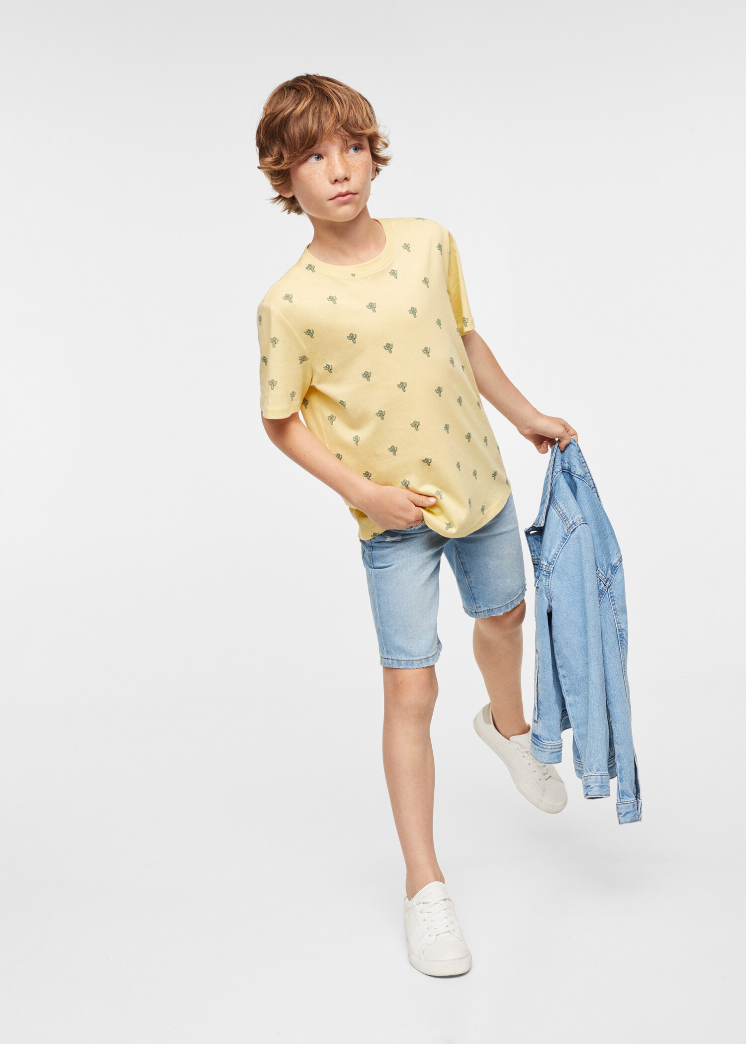 Bedrucktes Baumwoll-T-Shirt - Allgemeine Ansicht
