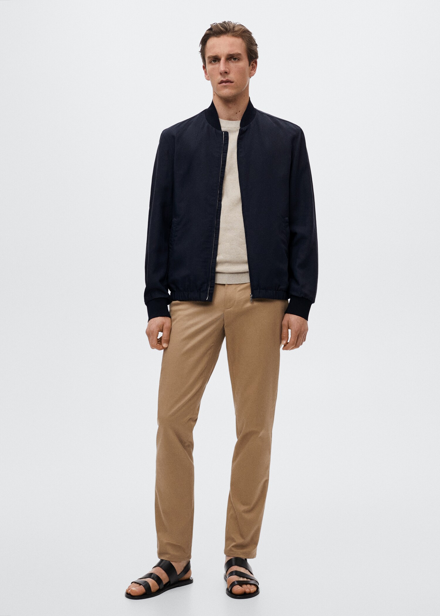 Jaqueta bomber lli Tencel - Pla general
