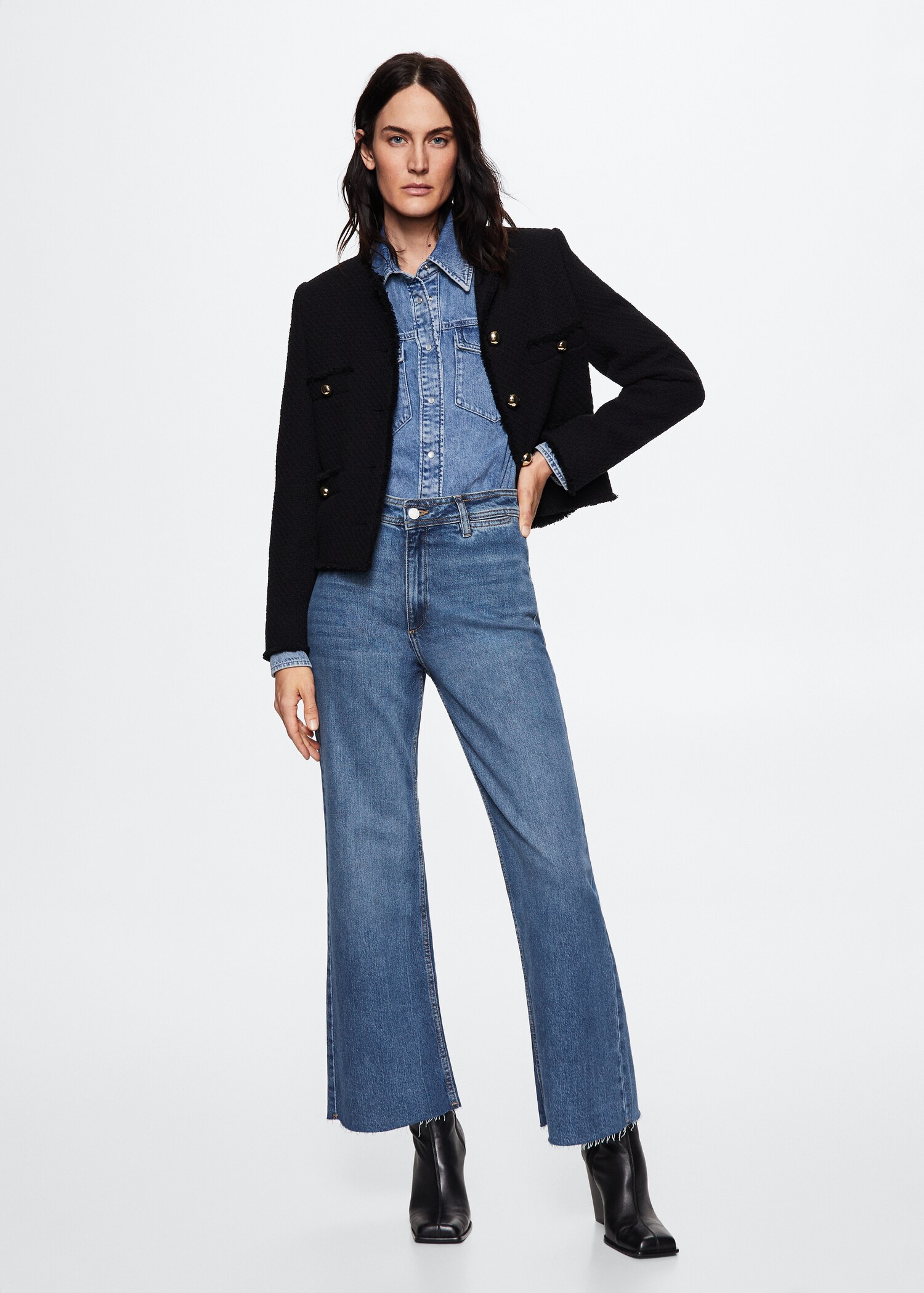 Jeans culotte tiro alto - Plano general