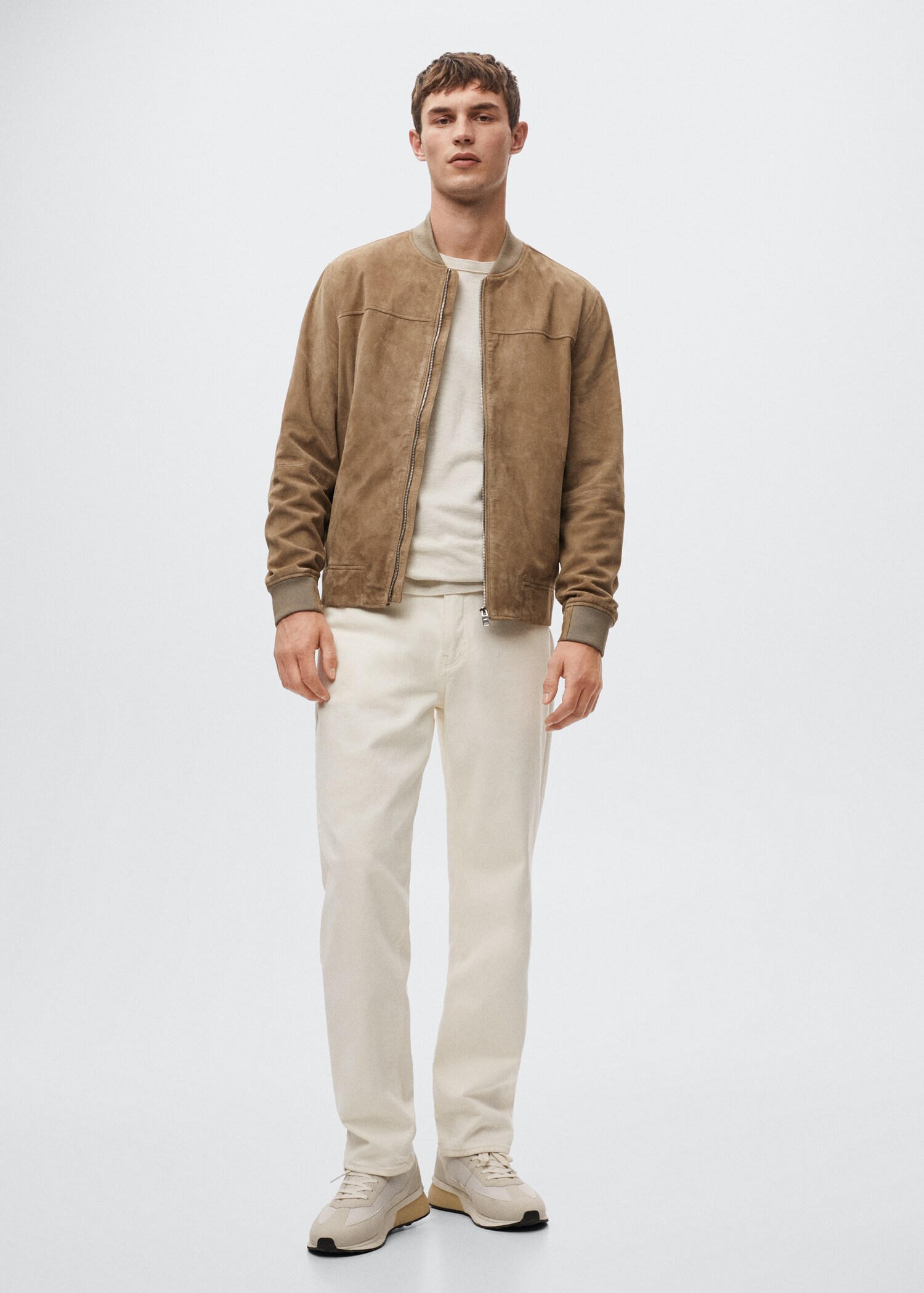 Suede bomber jacket - General plane