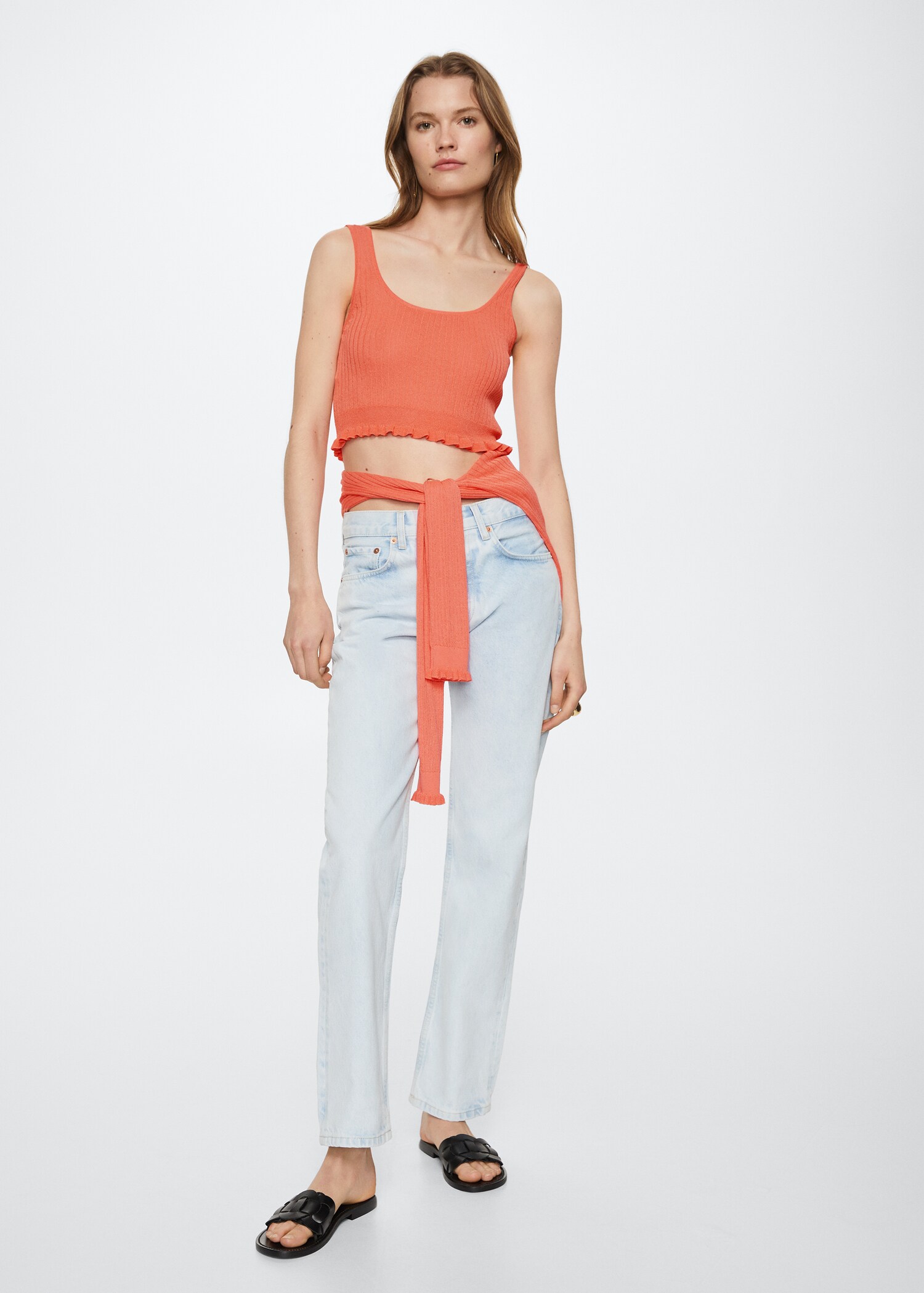 Ribbed crop top - General plane
