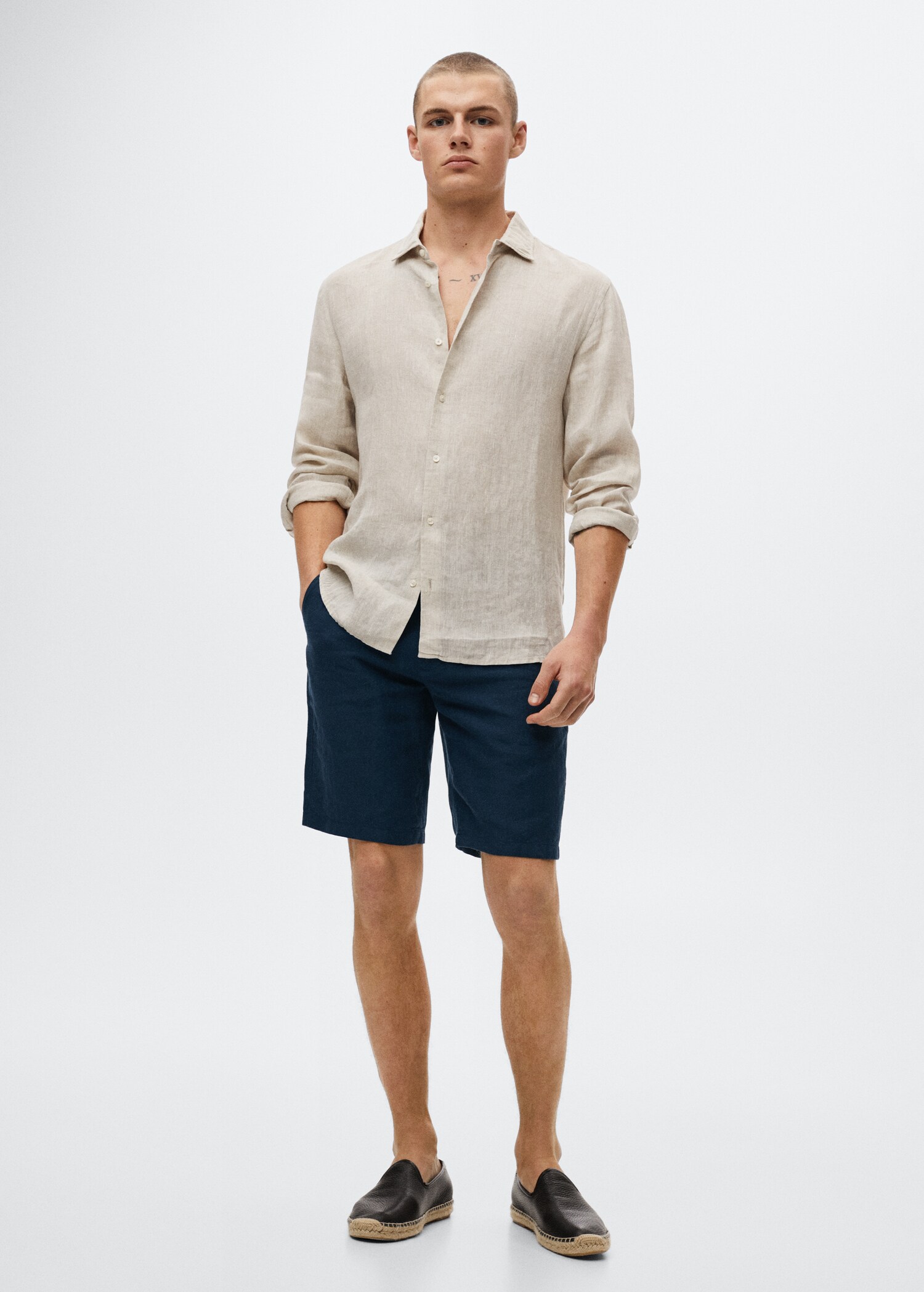100% linen shorts - General plane