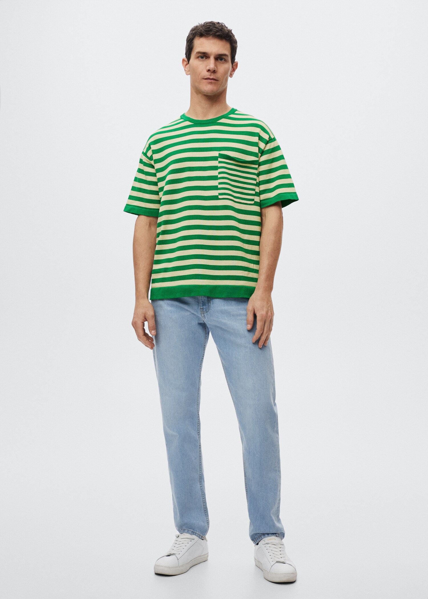 Camiseta punto rayas - Plano general