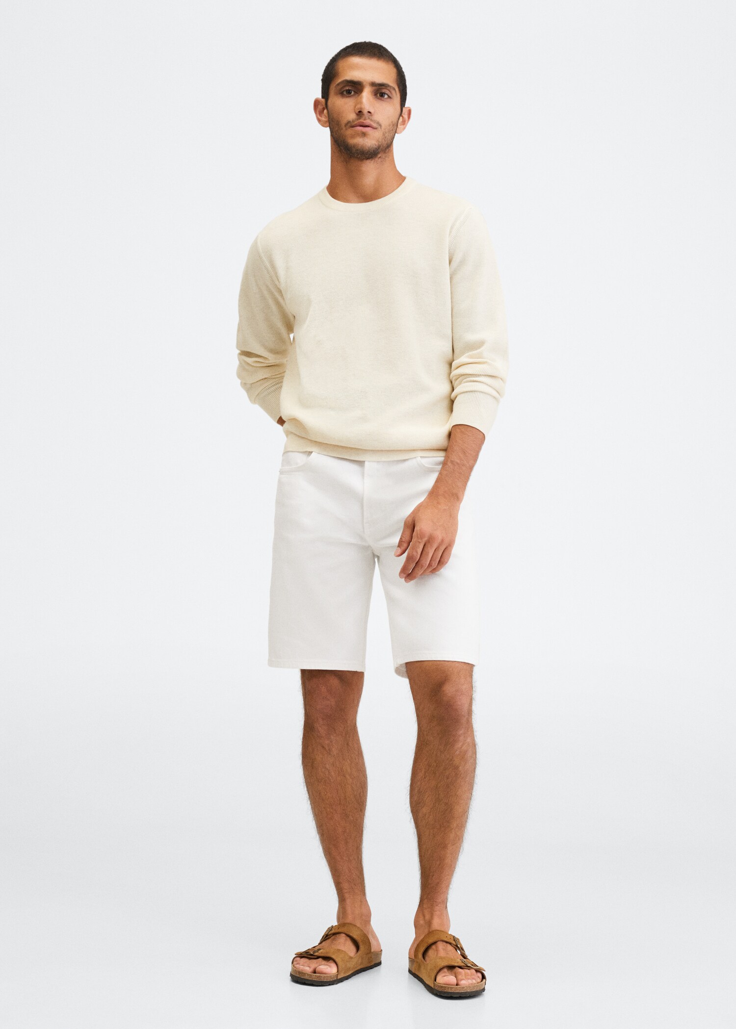 Structured cotton sweater - General plane