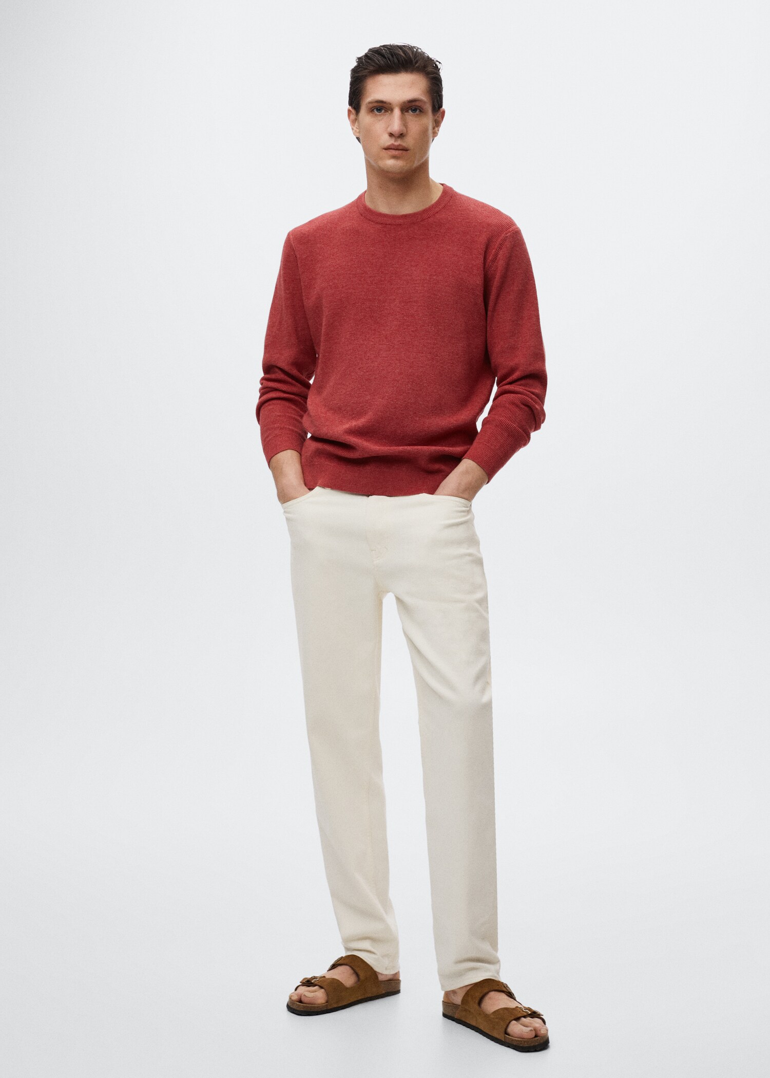 Structured cotton sweater - General plane