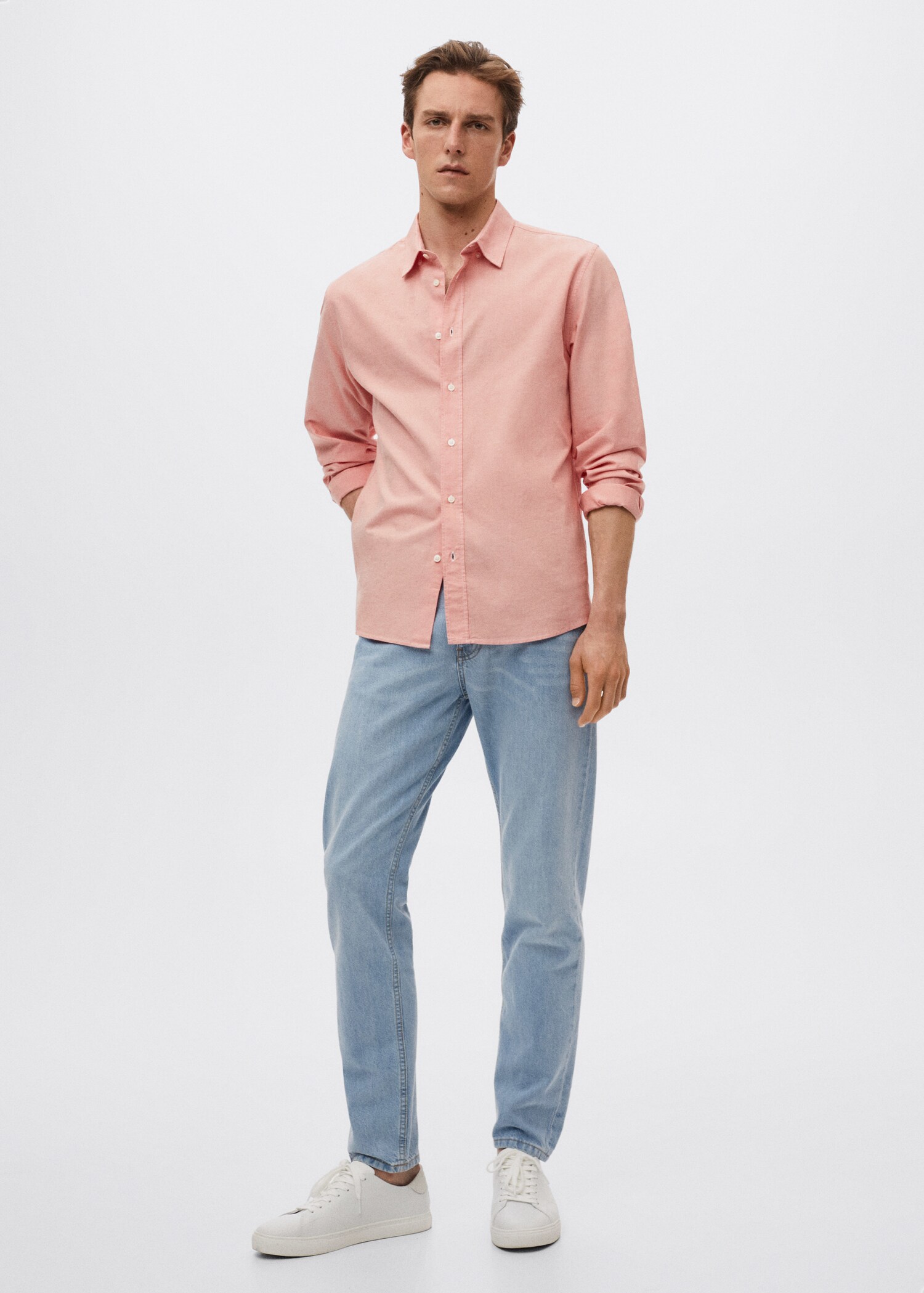 Camisa regular fit cotó - Pla general