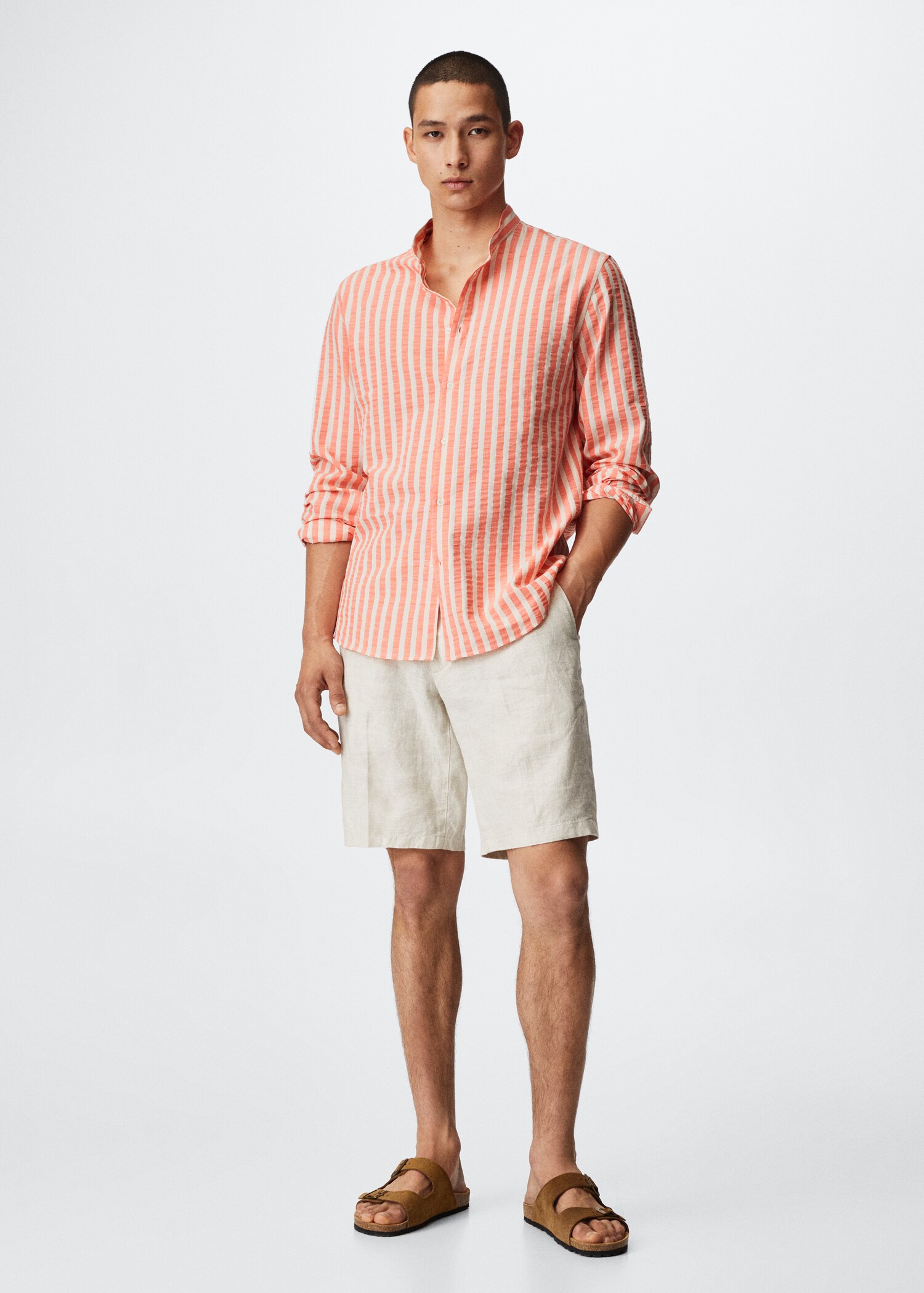 Randig skjorta maokrage - Allmän bild