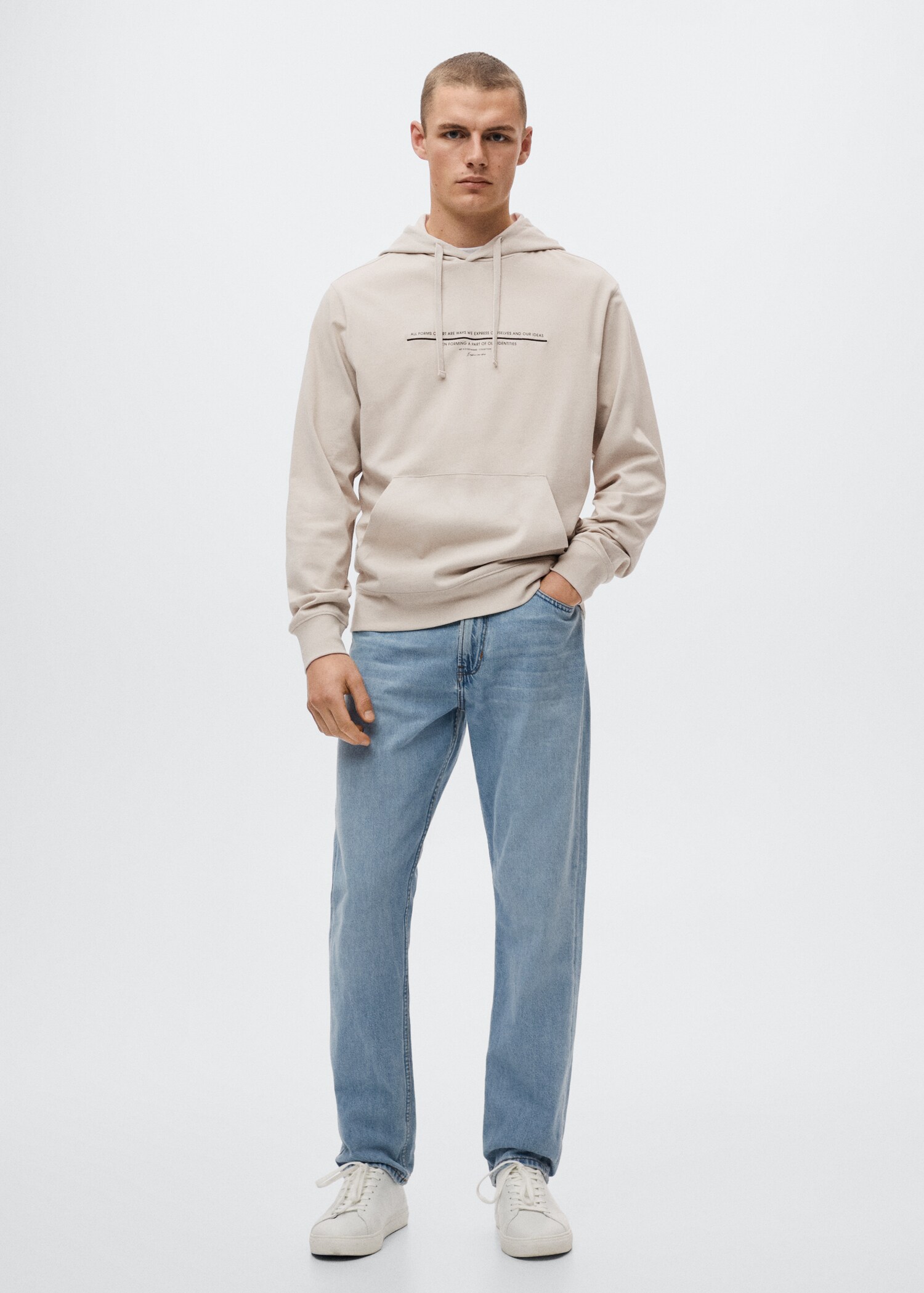 Sweat-shirt message coton - Plan général