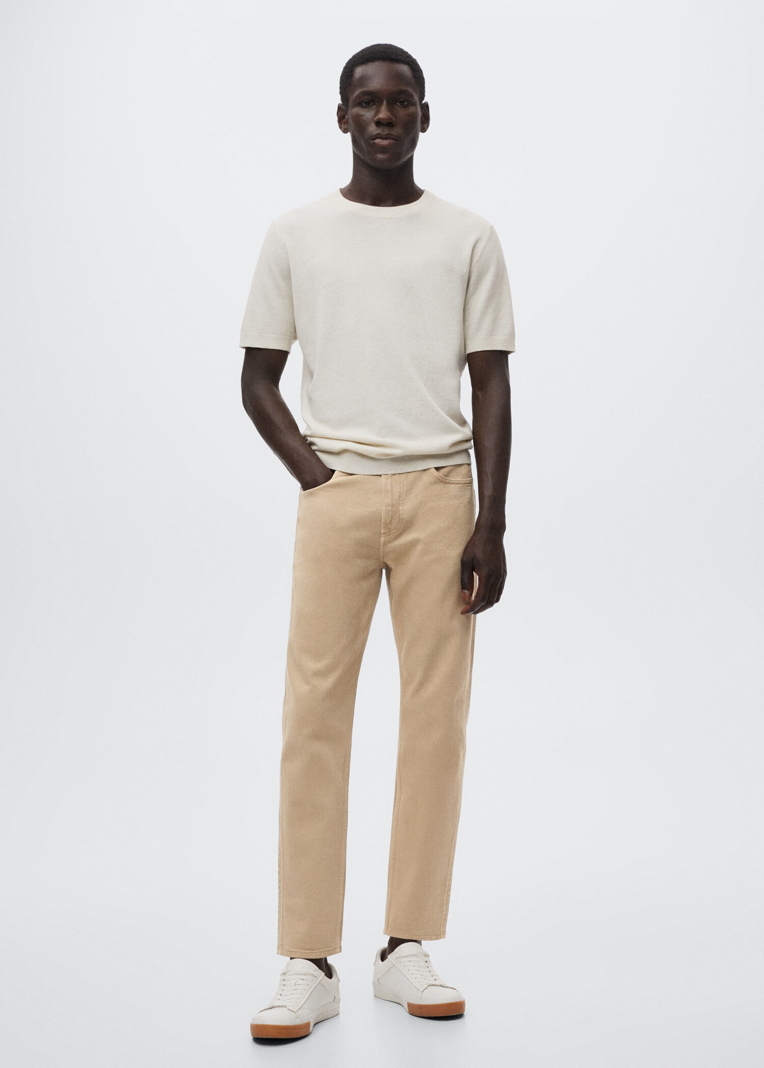 Ben tapered cropped jeans - General plane