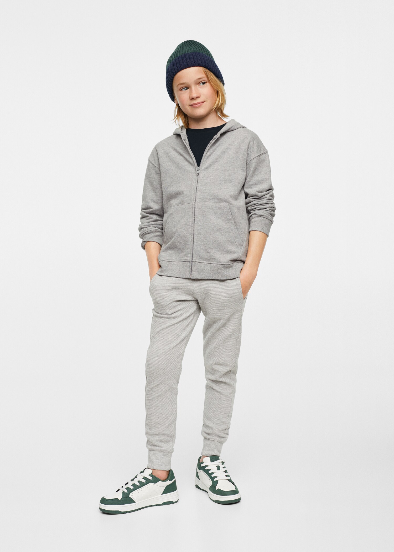 Sweat-shirt zippé à capuche - Plan général