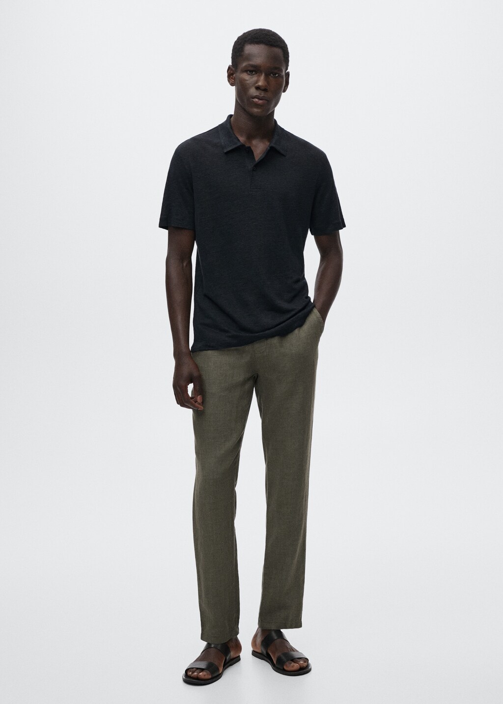 Polo en lin homme outlet