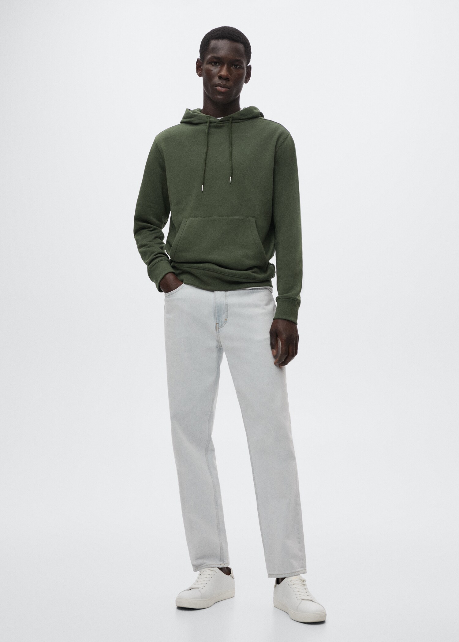 Leichte Basic-Sweatshirt mit Kapuze - Allgemeine Ansicht